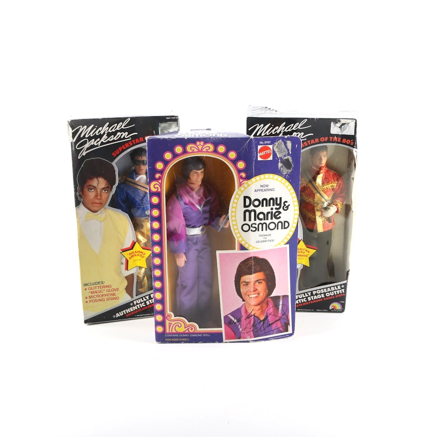 Michael Jackson and Donny Osmond Dolls