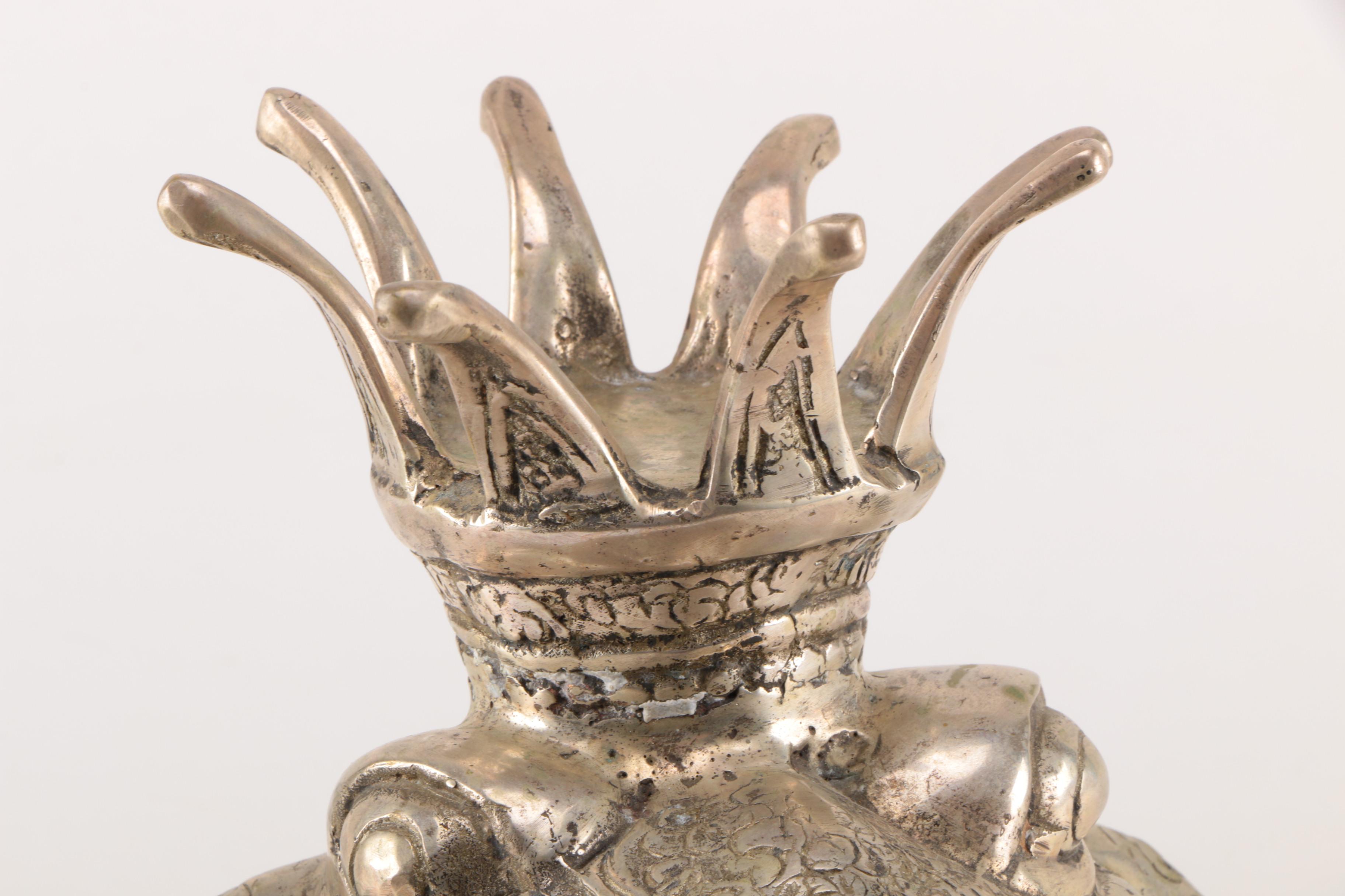 Metal Frog Prince Figurine
