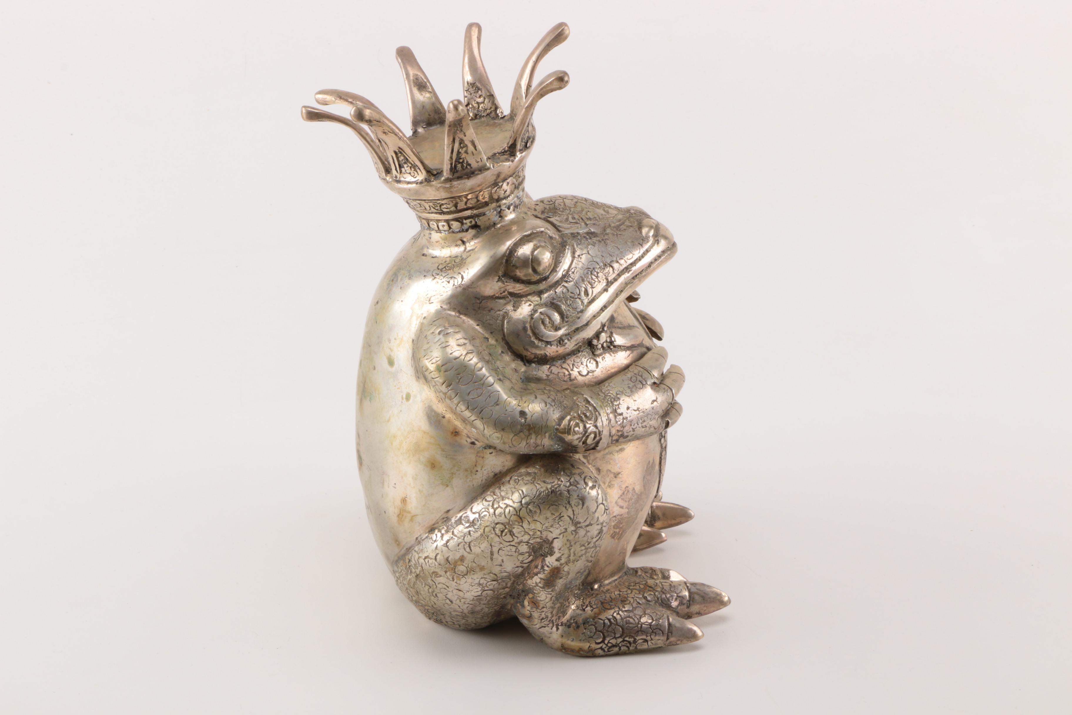 Metal Frog Prince Figurine