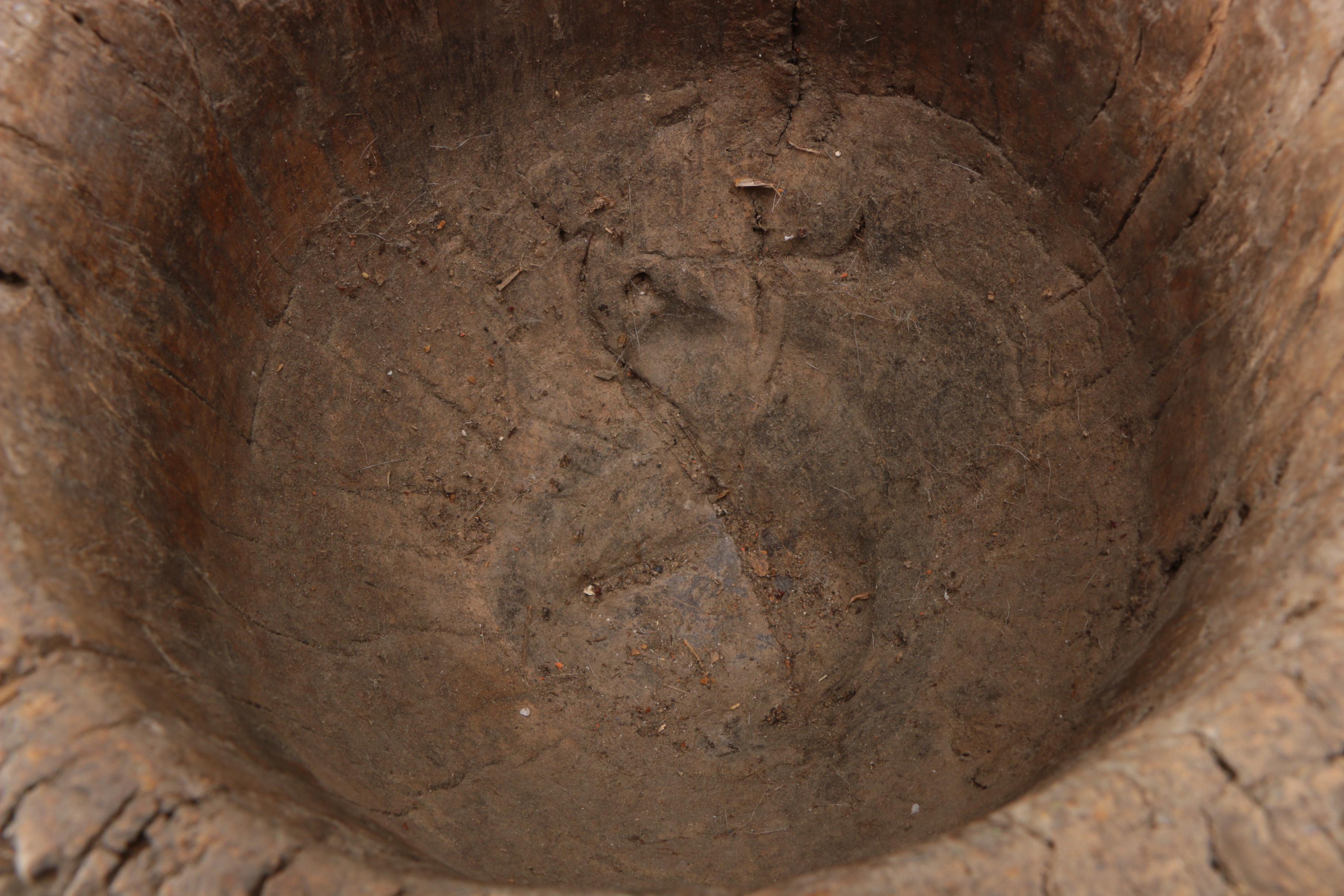 Hand Carved Wooden Planter