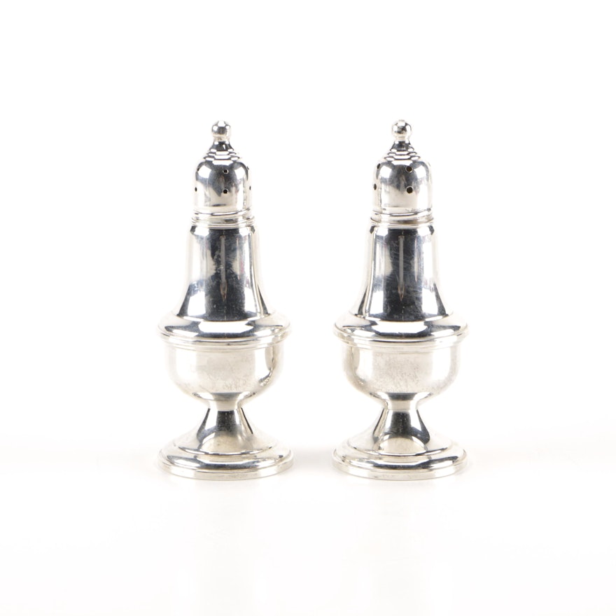 Empire Weighted Sterling Silver Salt and Pepper Shakers