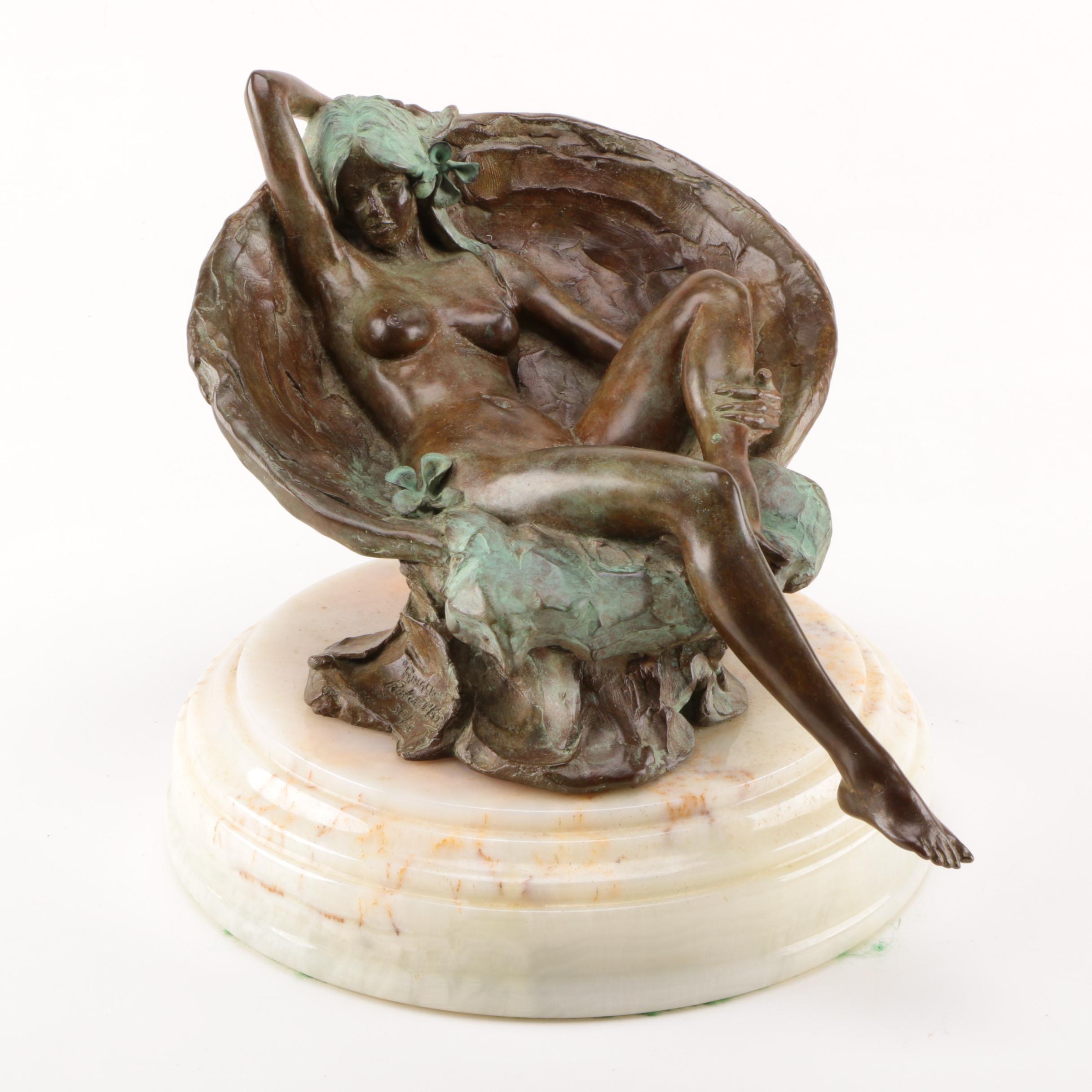 Robert Krant Limited Edition Copper Alloy Sculpture "Ring Chair"