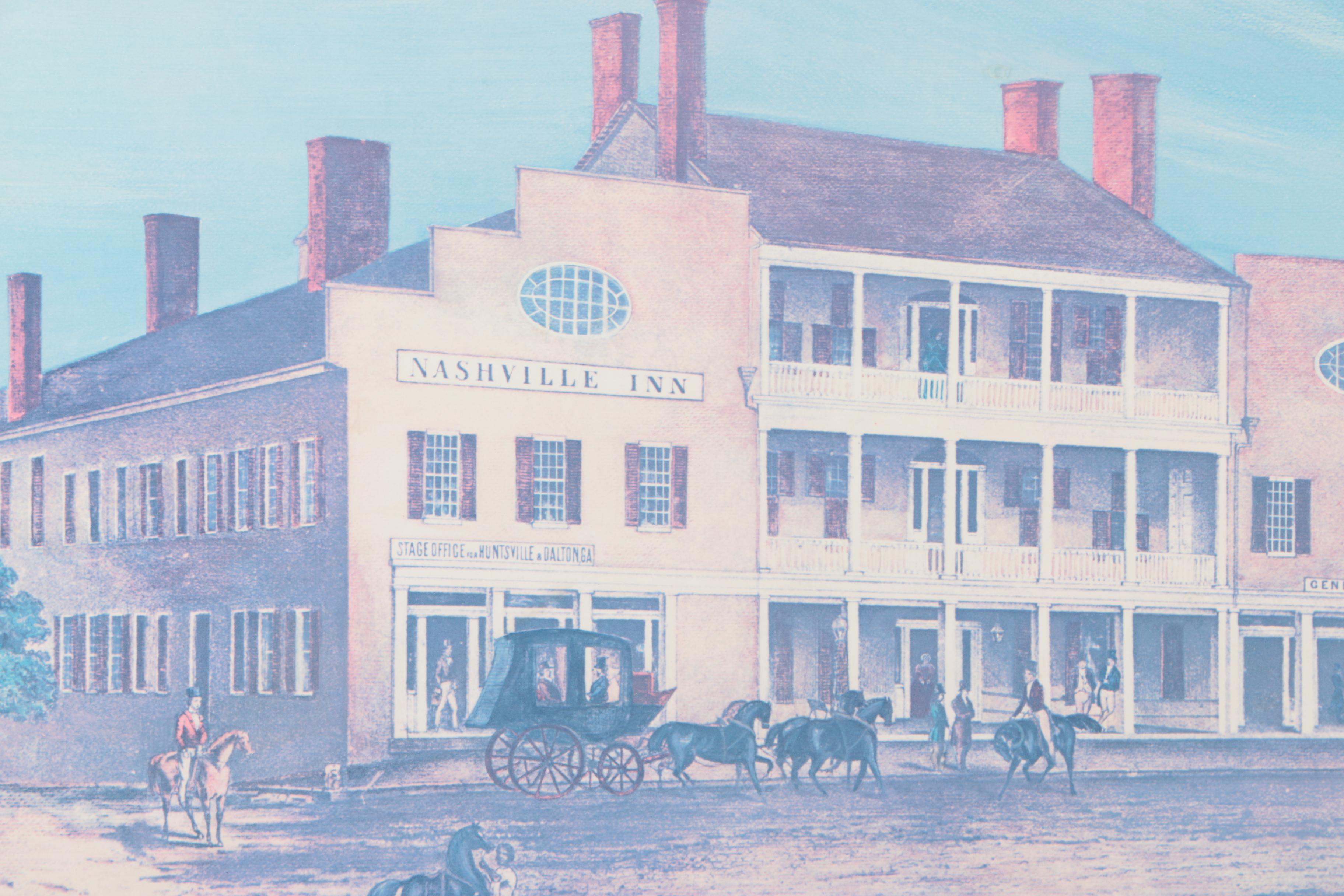 J. L. Kirchner Limited Edition Offset Lithograph "The Nashville Inn Nashville, Tennessee 1845"