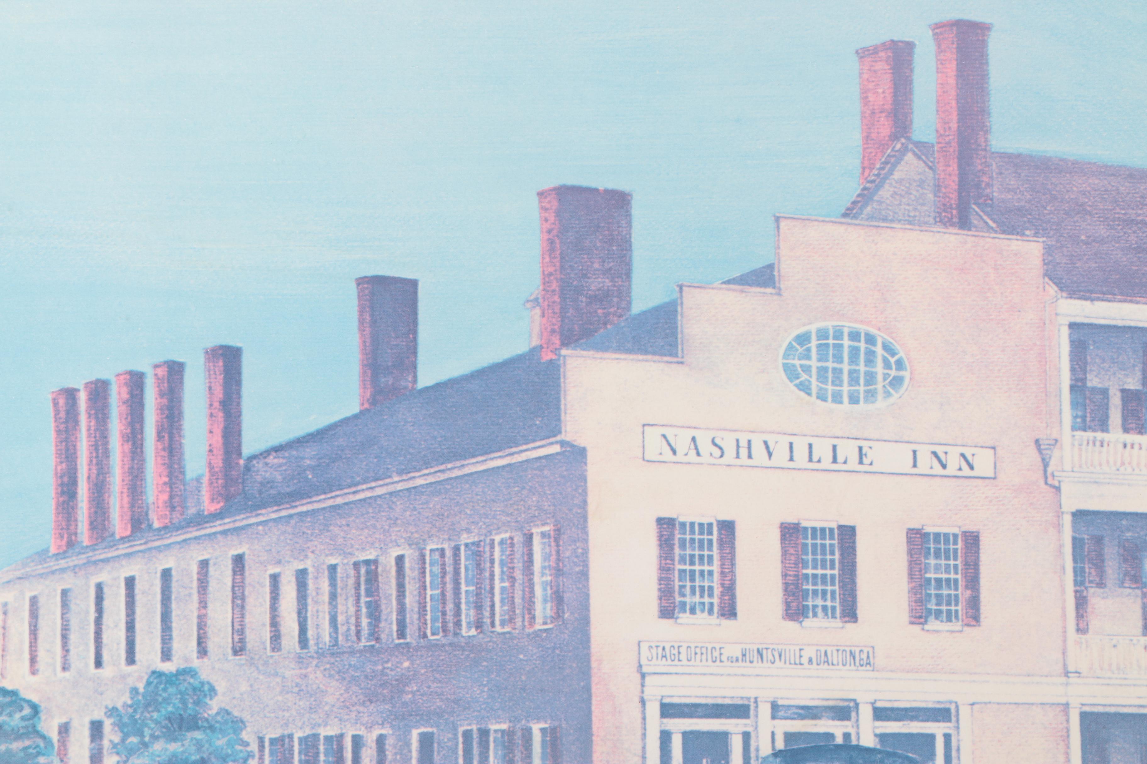 J. L. Kirchner Limited Edition Offset Lithograph "The Nashville Inn Nashville, Tennessee 1845"