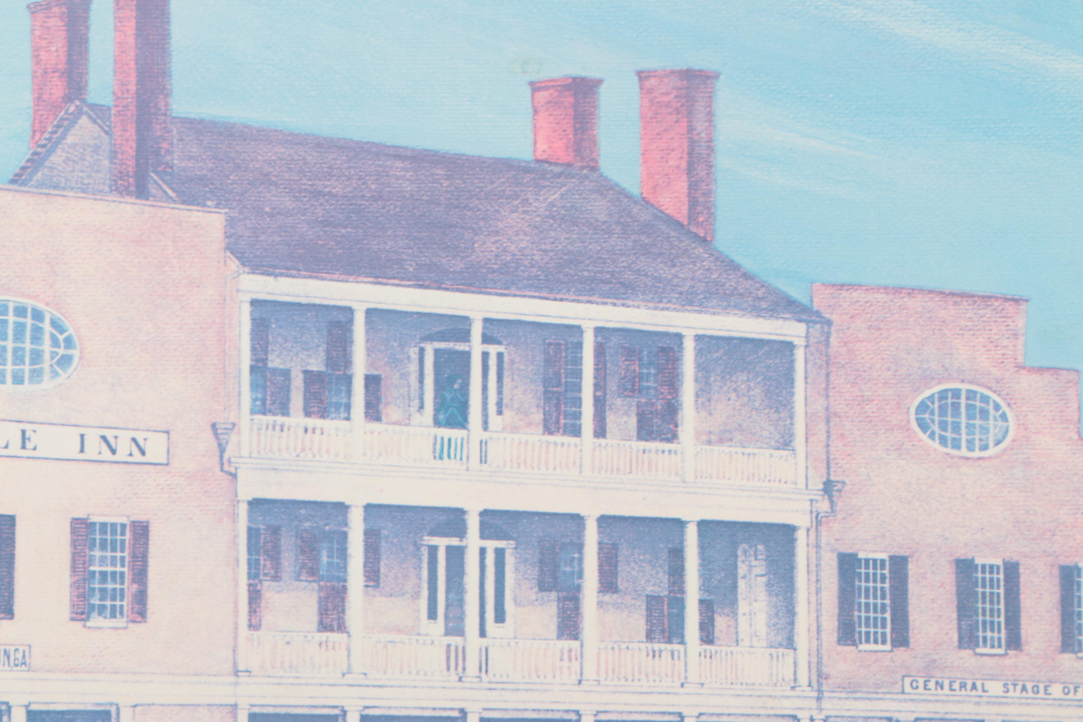 J. L. Kirchner Limited Edition Offset Lithograph "The Nashville Inn Nashville, Tennessee 1845"