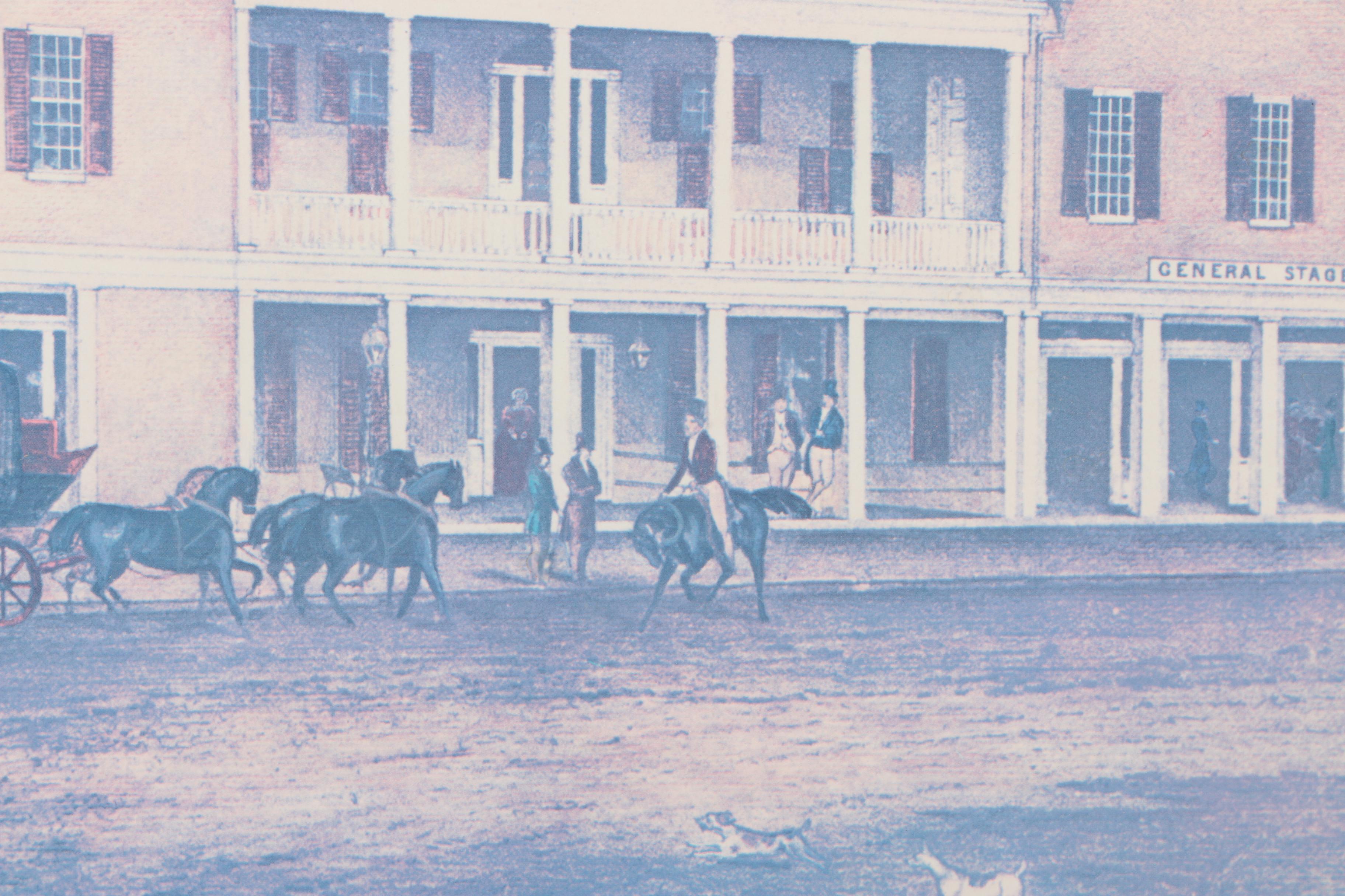 J. L. Kirchner Limited Edition Offset Lithograph "The Nashville Inn Nashville, Tennessee 1845"