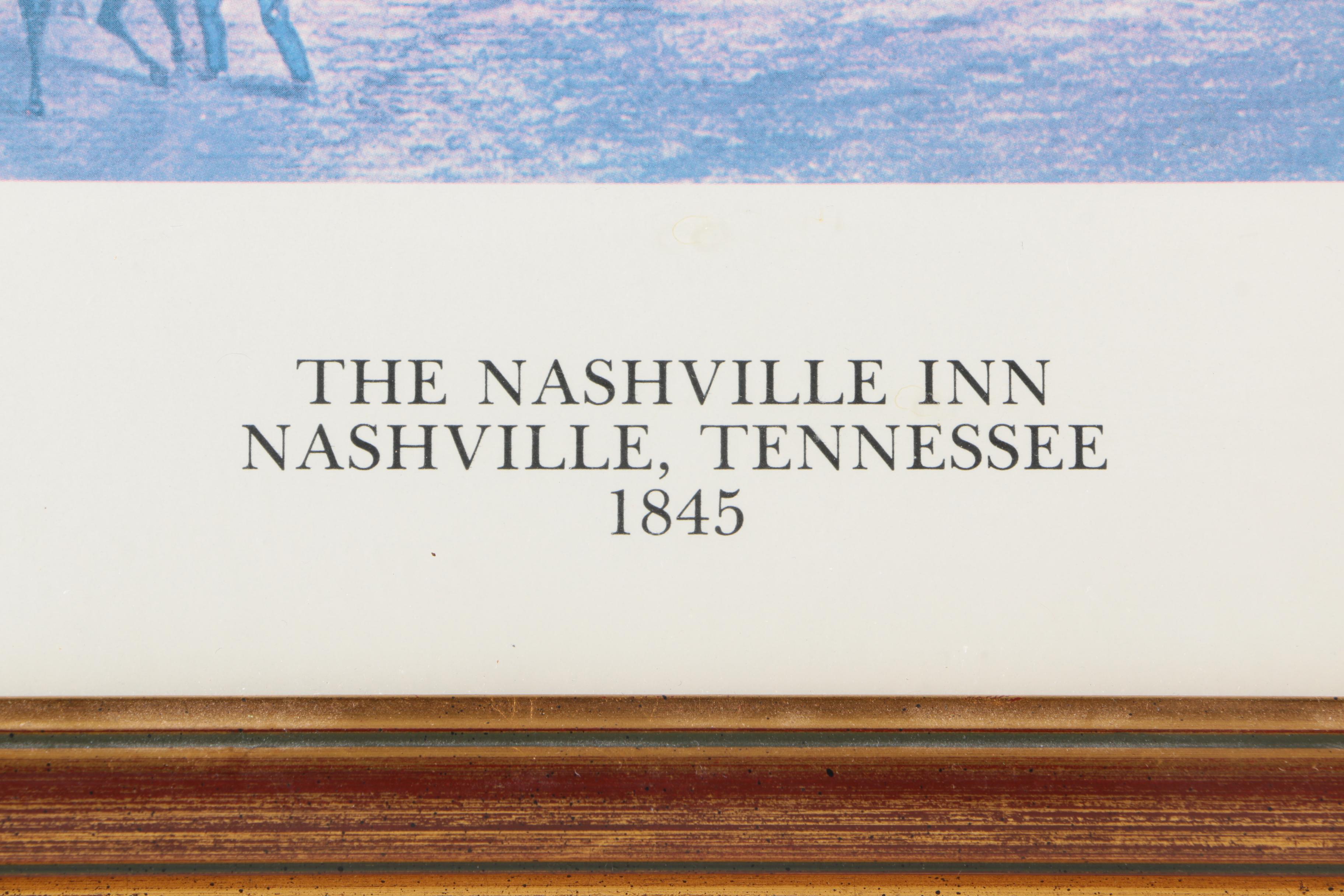 J. L. Kirchner Limited Edition Offset Lithograph "The Nashville Inn Nashville, Tennessee 1845"