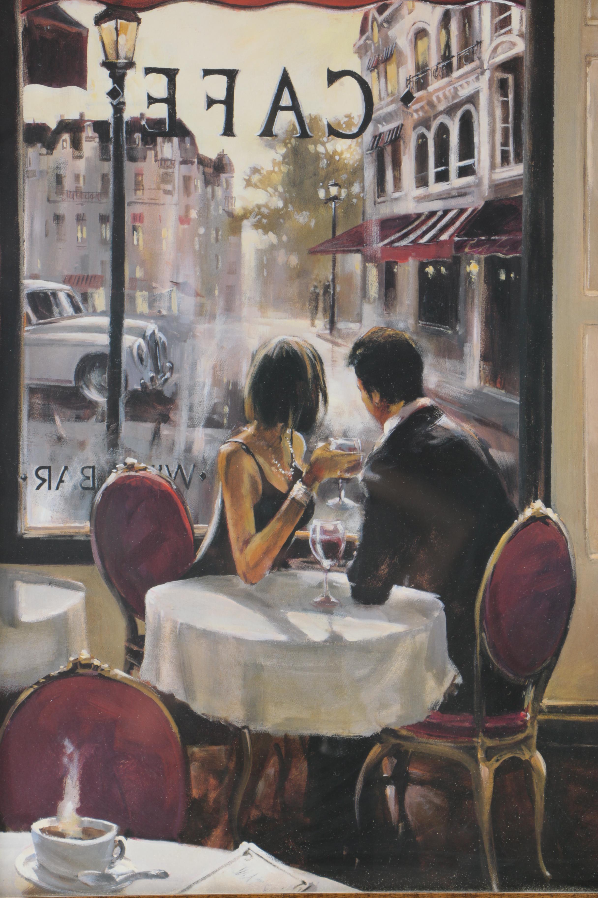 Framed Offset Lithograph After Brent Heighton "After Hours"