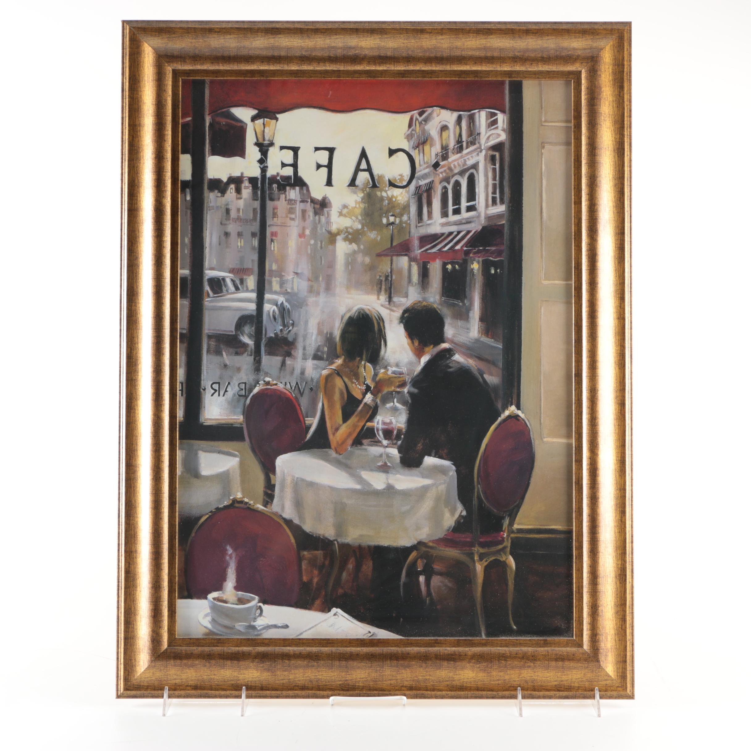 Framed Offset Lithograph After Brent Heighton "After Hours"
