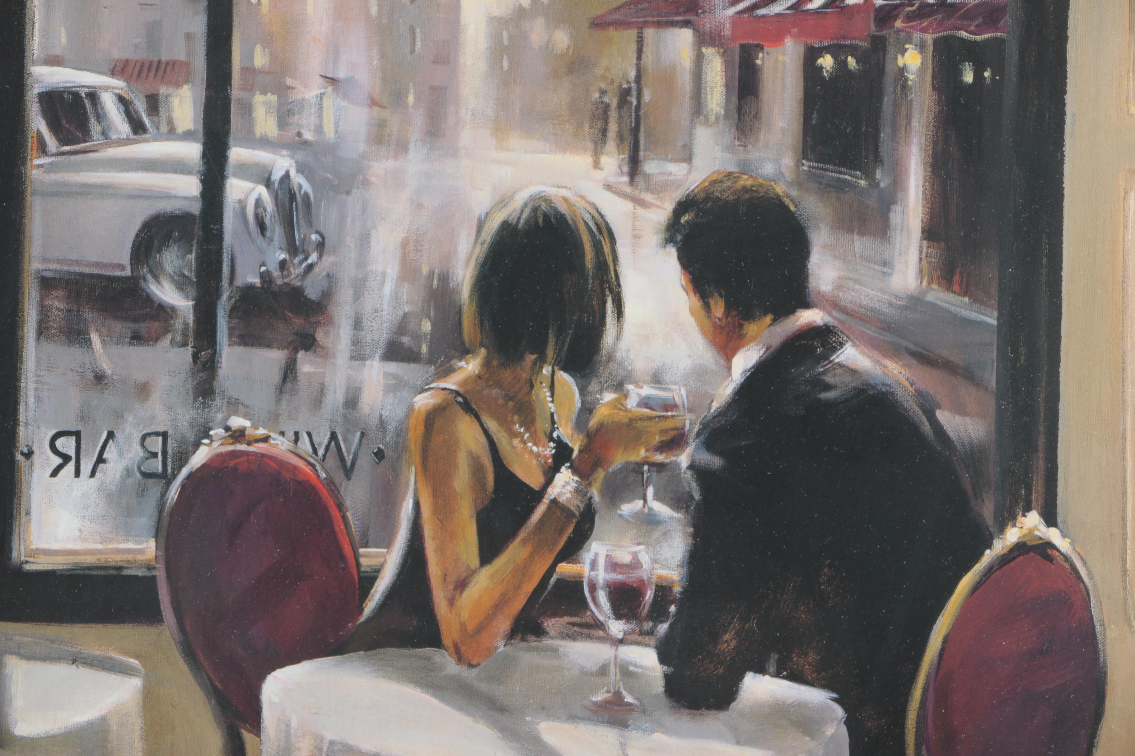 Framed Offset Lithograph After Brent Heighton "After Hours"