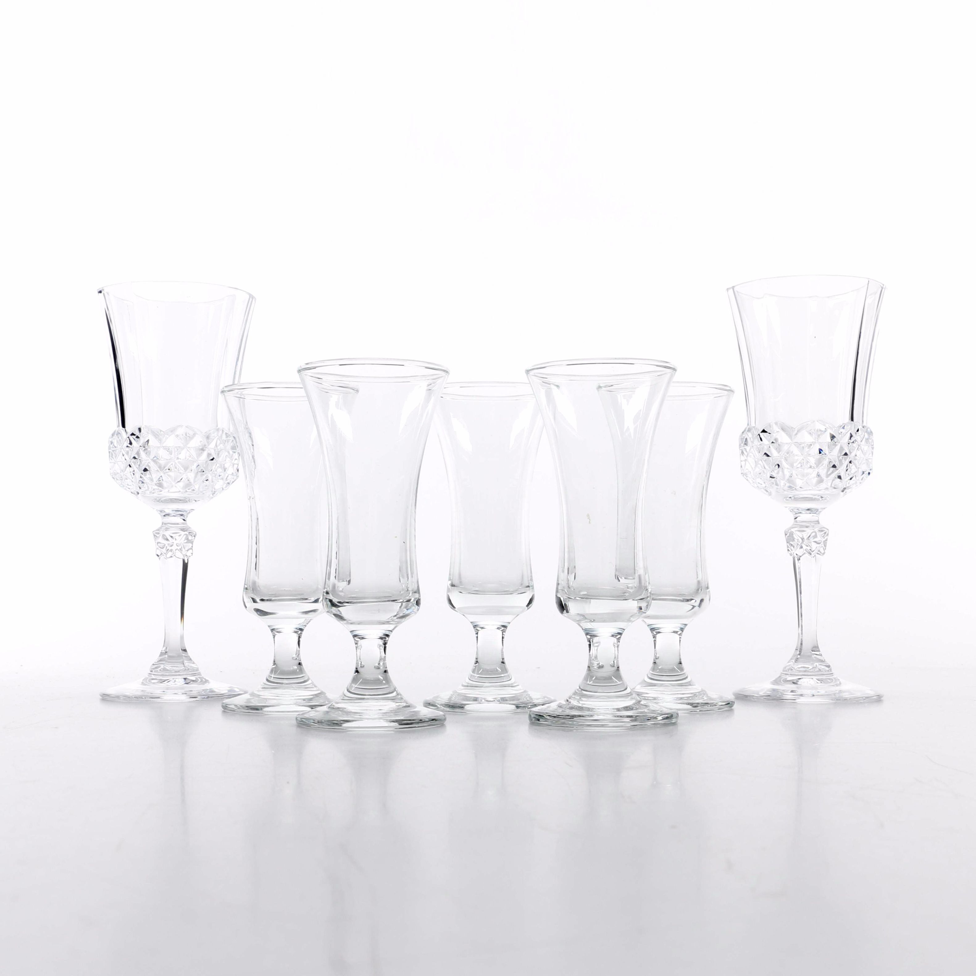 Collection of Crystal Cordial Glasses