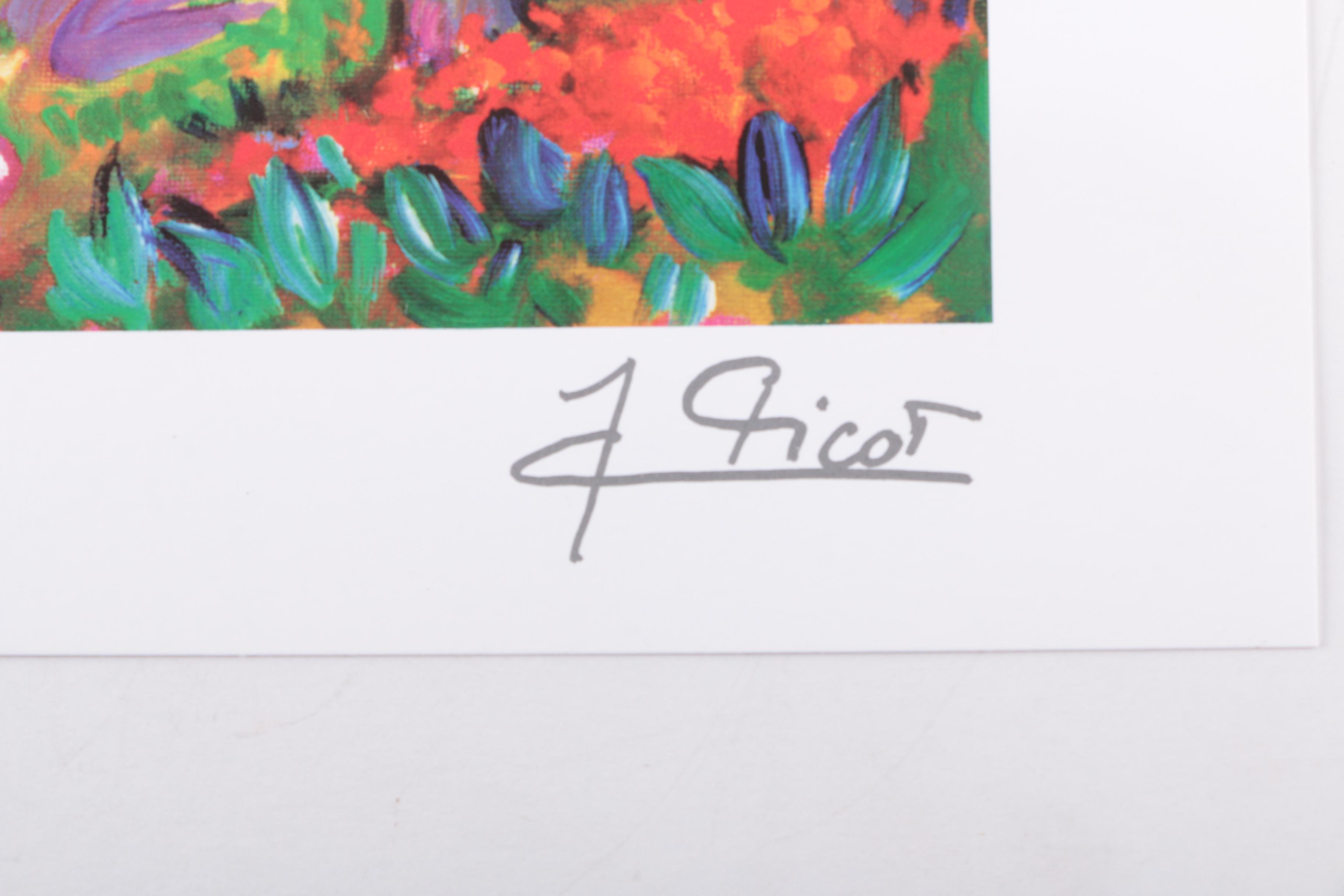 Seriolithographs After Jean-Claude Picot's Paintings "La Plage de La Saline"