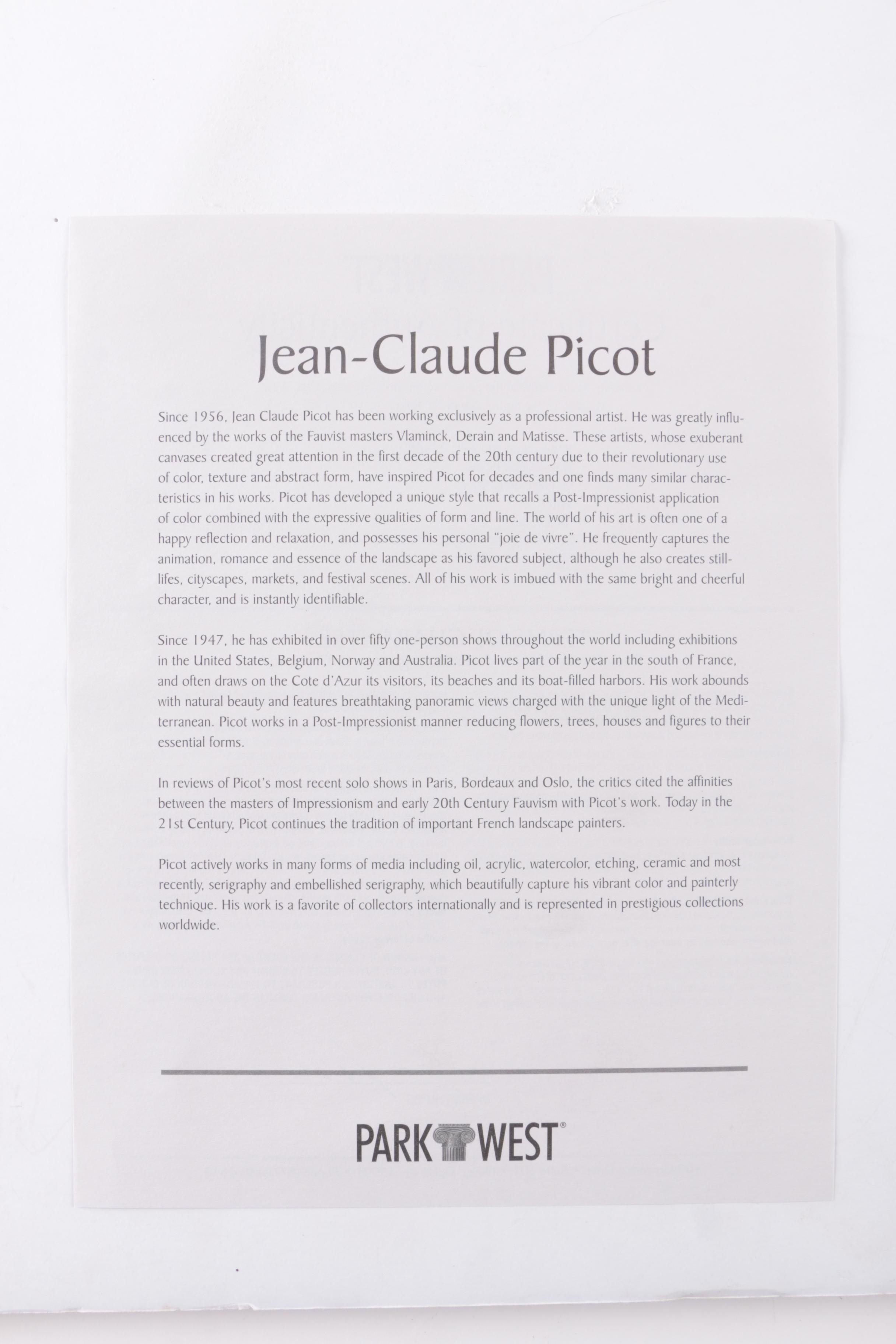 Seriolithographs After Jean-Claude Picot's Paintings "La Plage de La Saline"