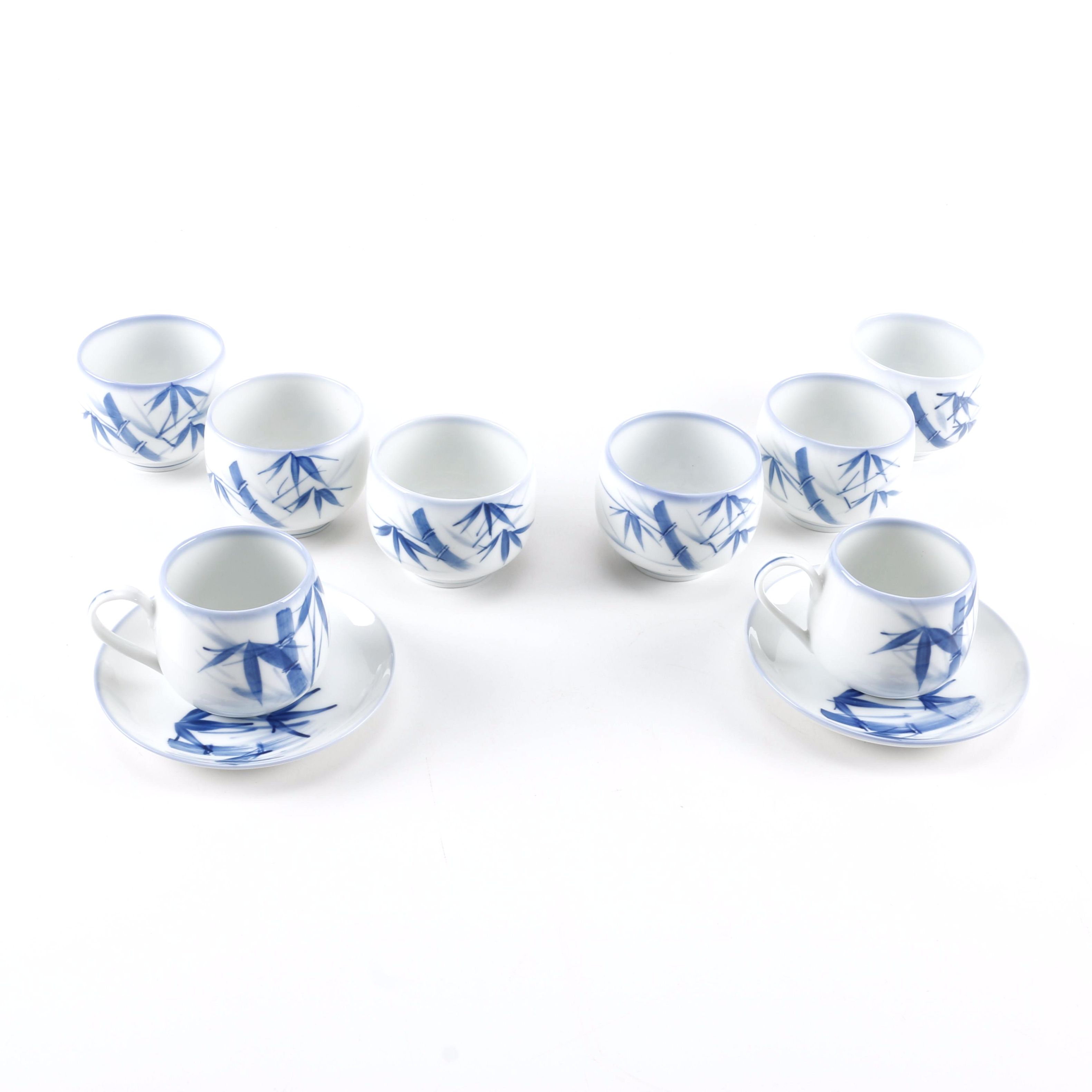 Hand Painted Blue and White Tea Set