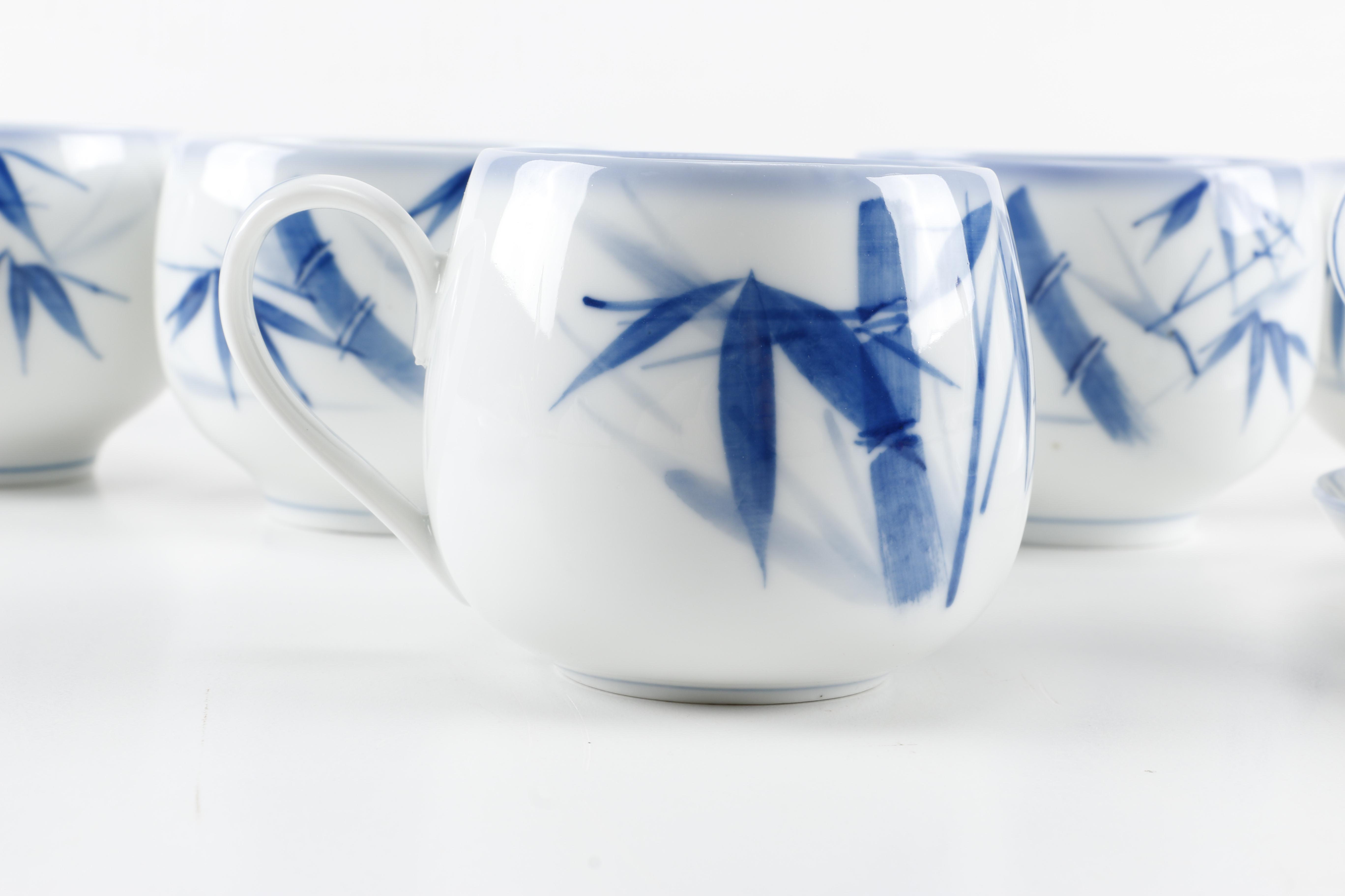 Hand Painted Blue and White Tea Set
