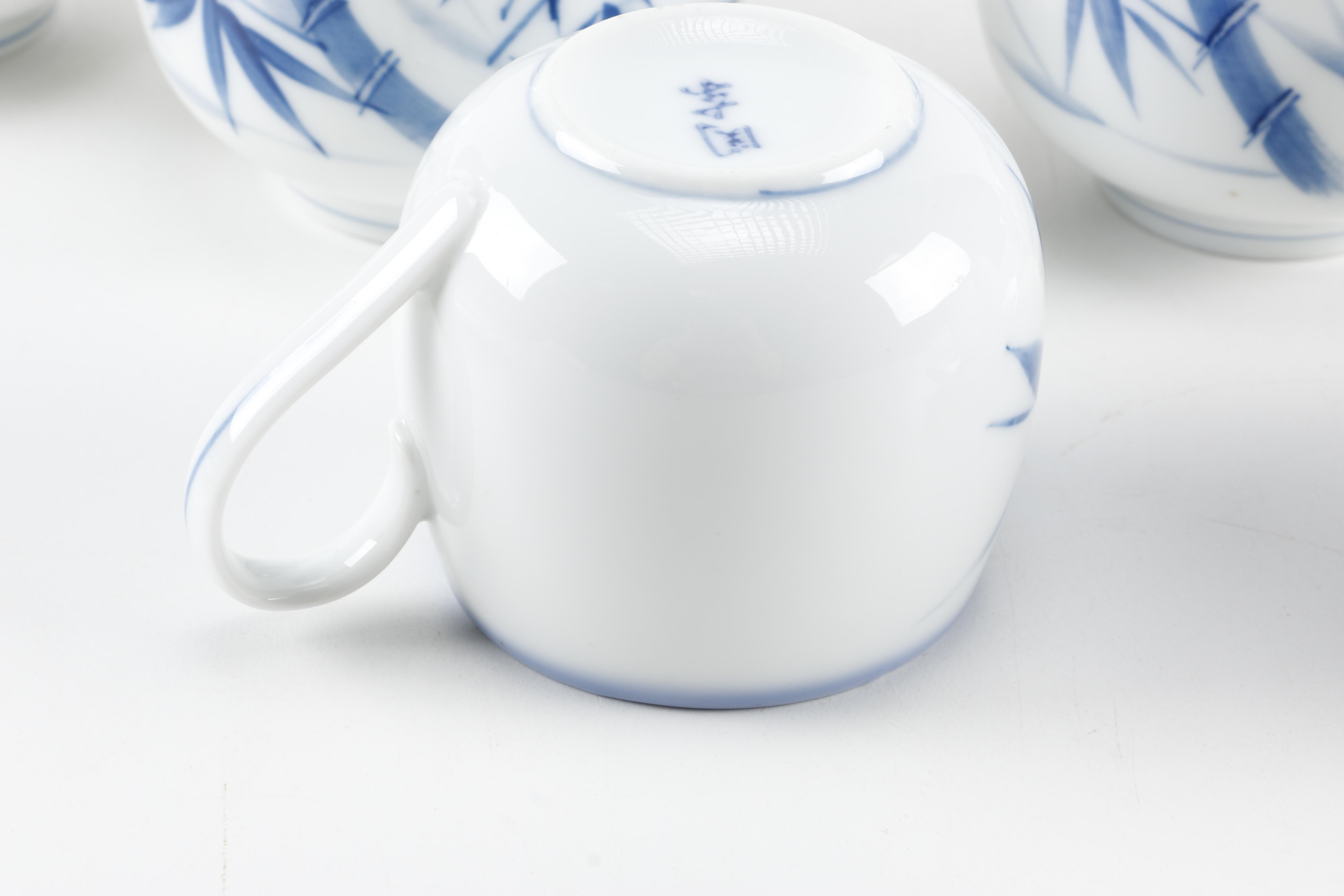Hand Painted Blue and White Tea Set