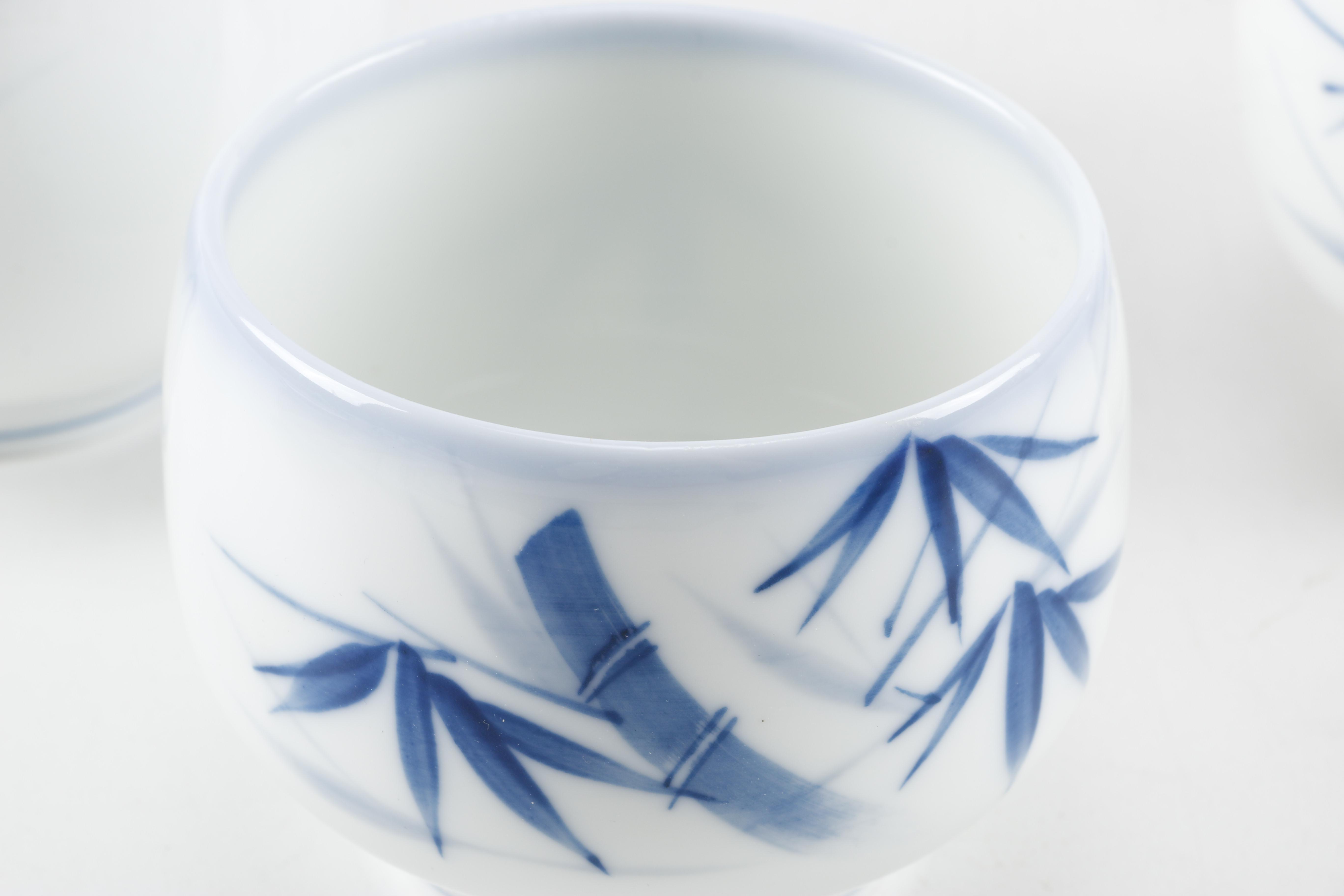 Hand Painted Blue and White Tea Set