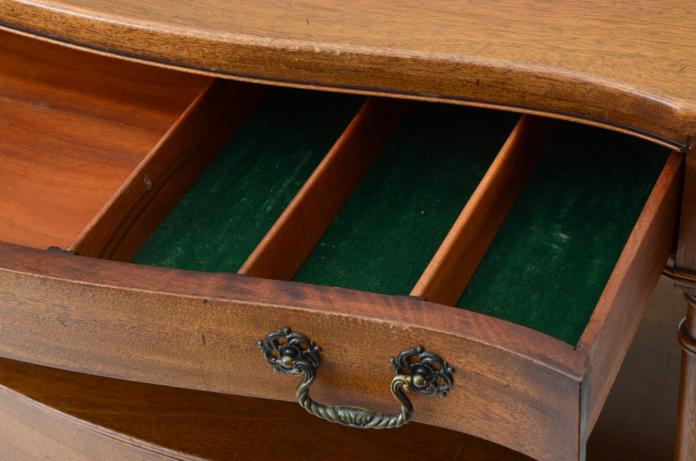 Mahogany Serving Cart with Drop-Leaves