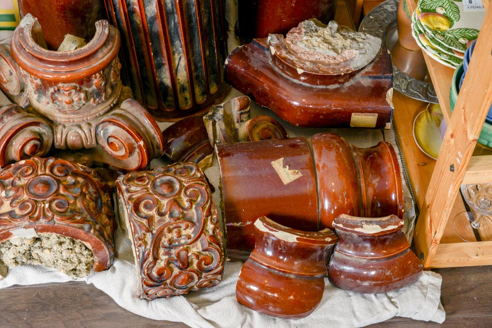 Antique European Glazed Terra Cotta Architectural Moldings