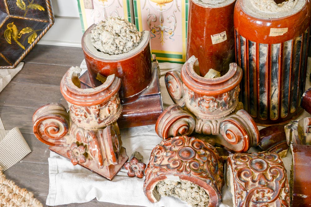 Antique European Glazed Terra Cotta Architectural Moldings