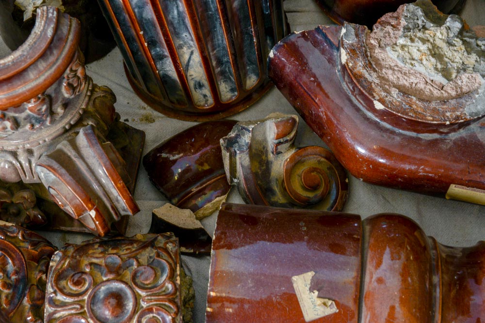 Antique European Glazed Terra Cotta Architectural Moldings