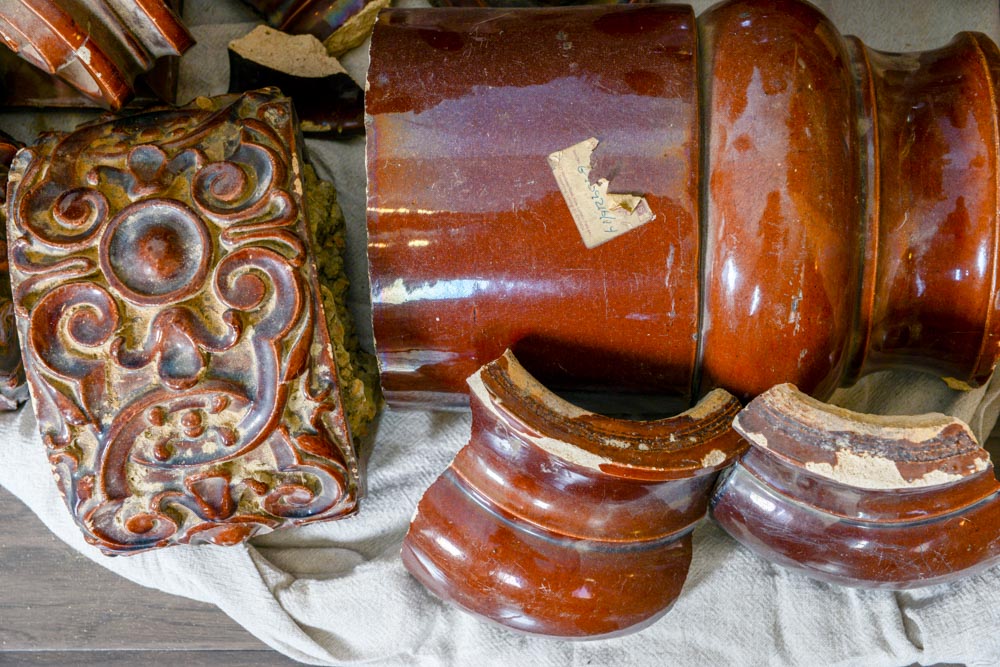 Antique European Glazed Terra Cotta Architectural Moldings