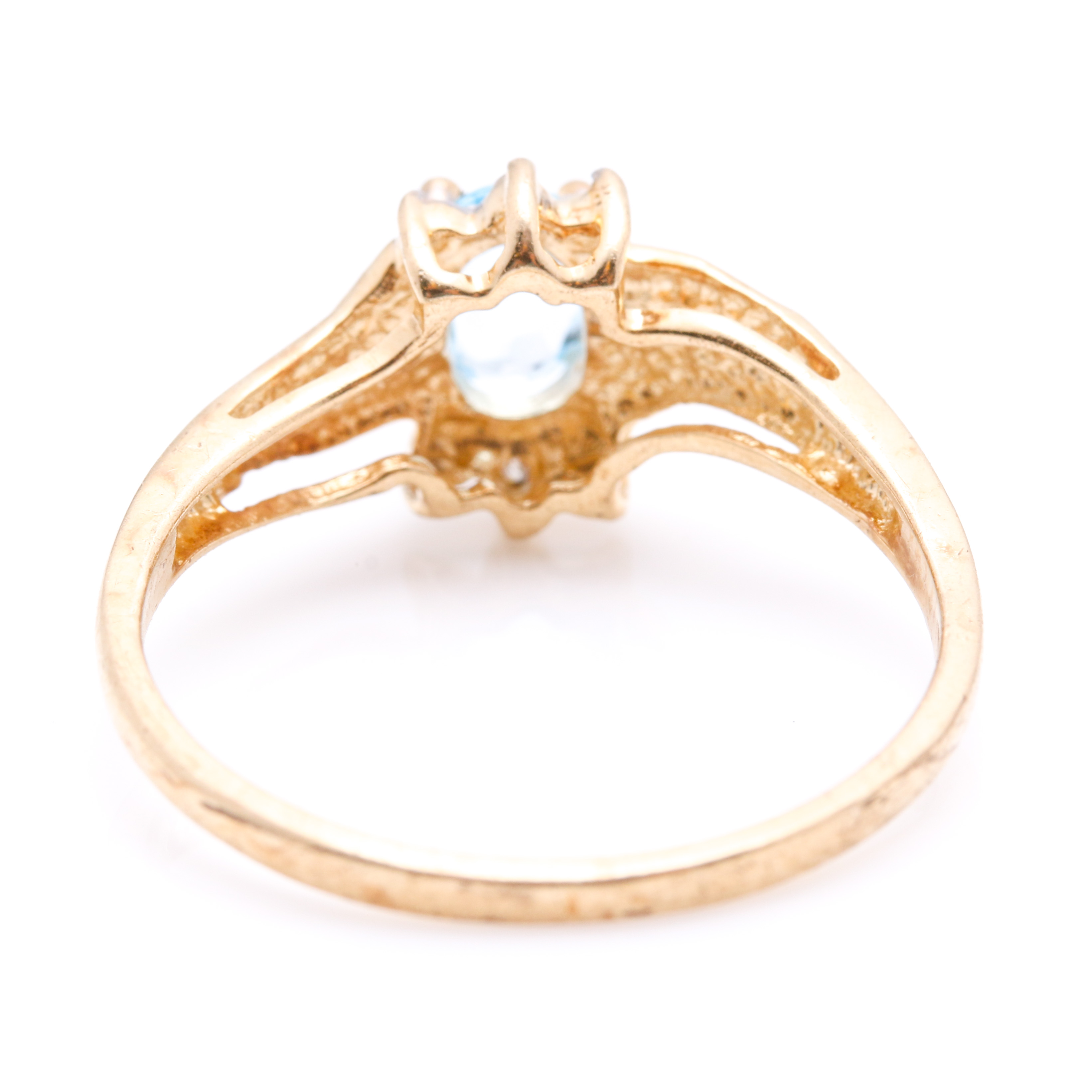 10K Yellow Gold Gemstone and Diamond Rings