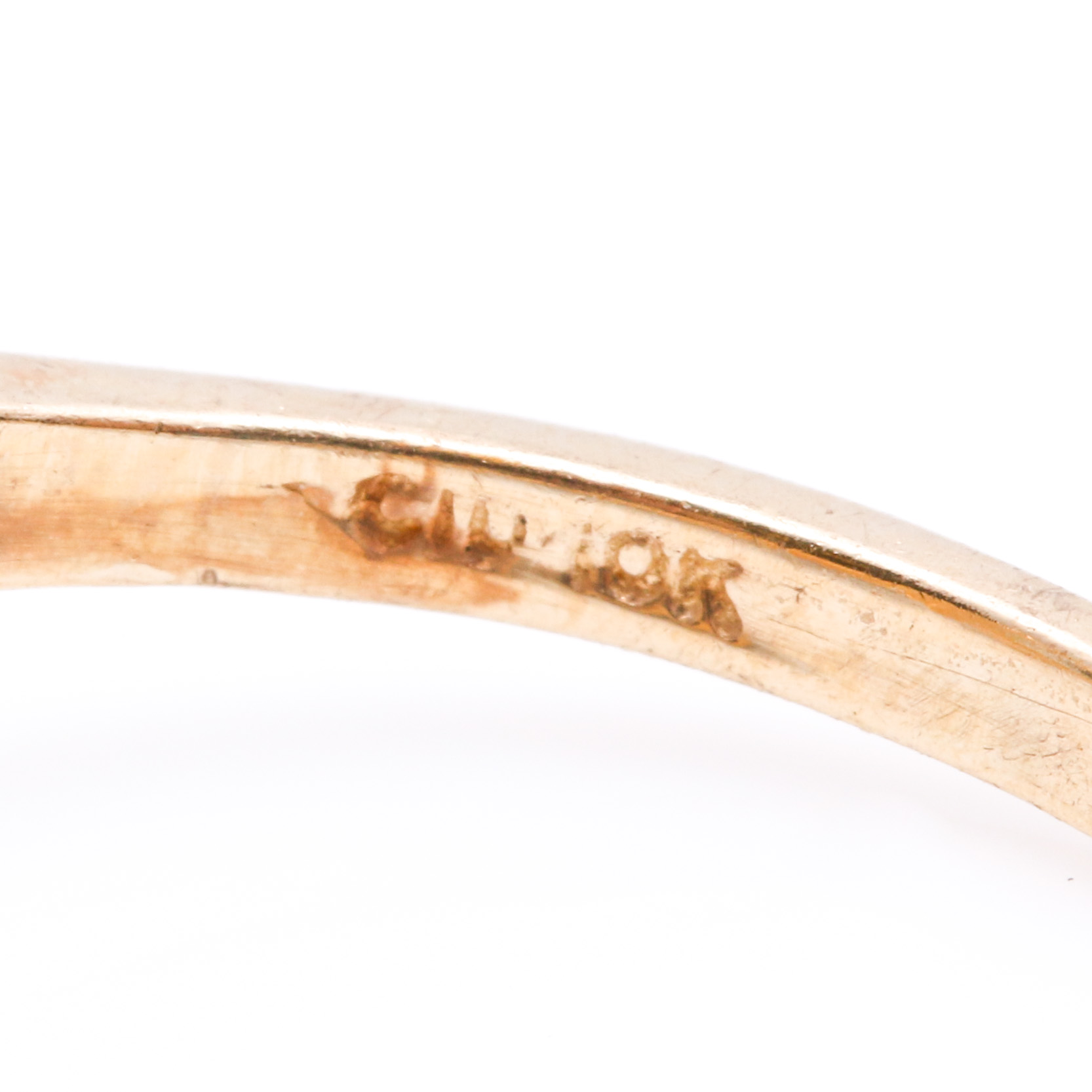 10K Yellow Gold Gemstone and Diamond Rings