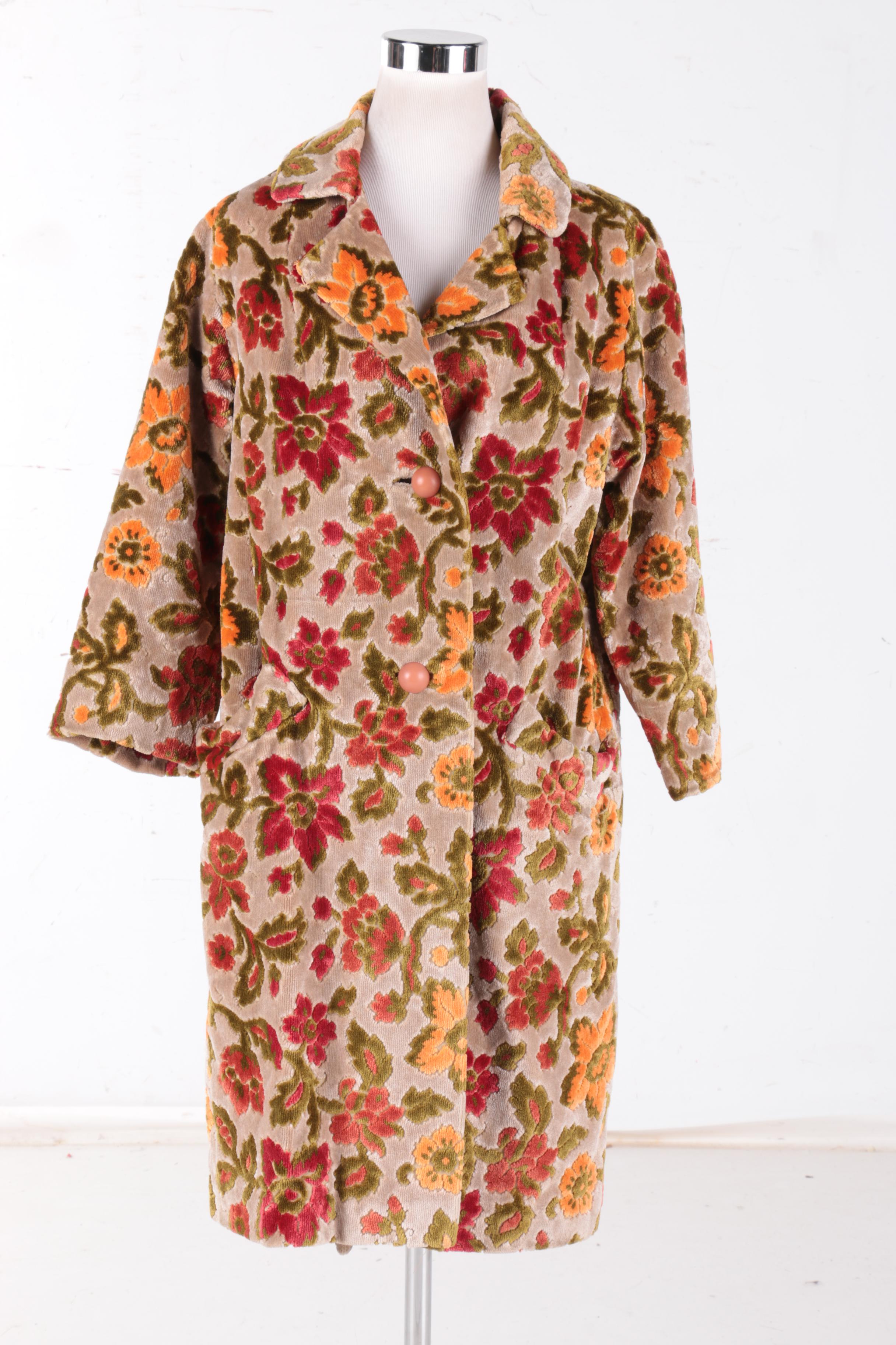Traelcoats by Naman Vintage Green and Pink Floral Coat
