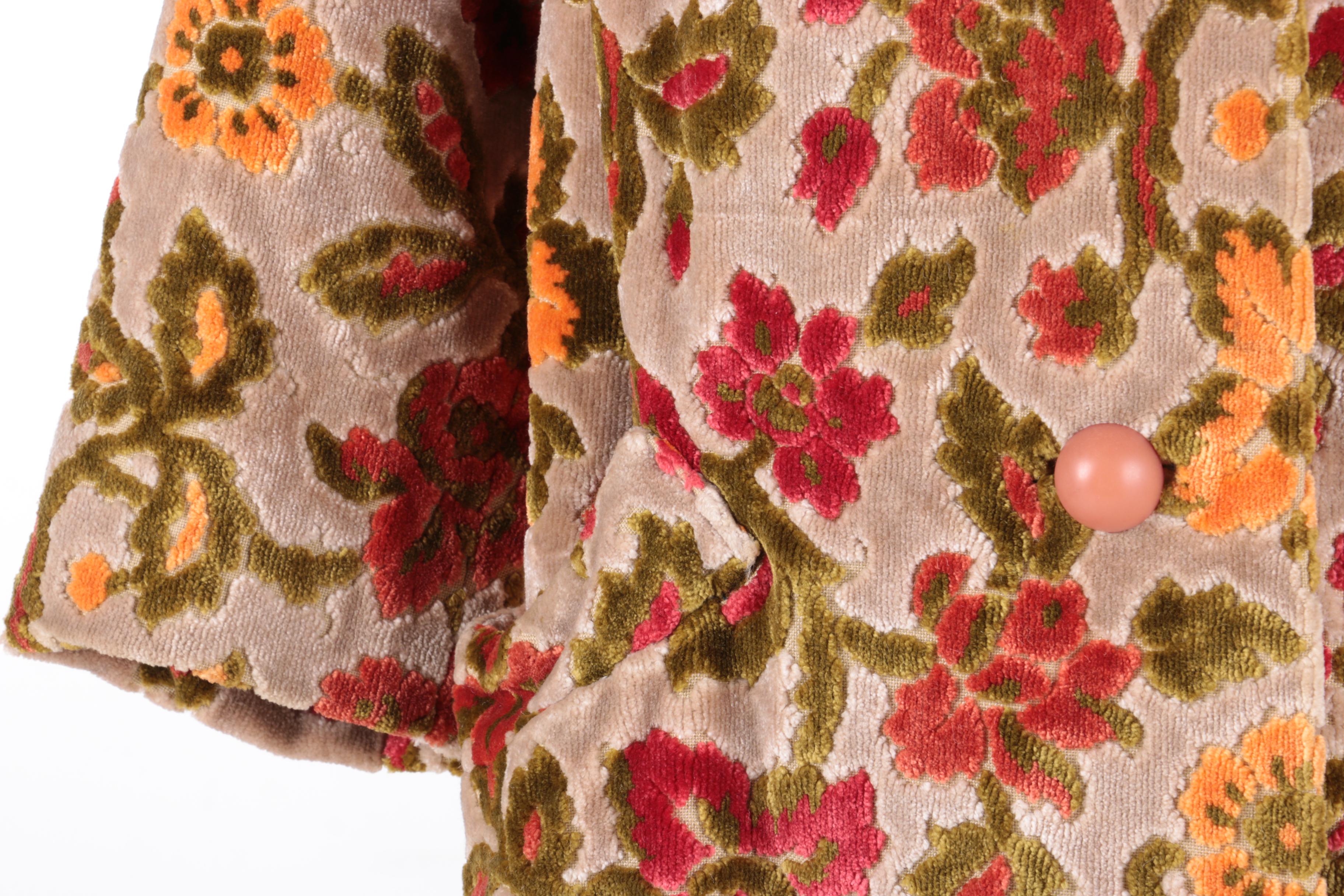 Traelcoats by Naman Vintage Green and Pink Floral Coat