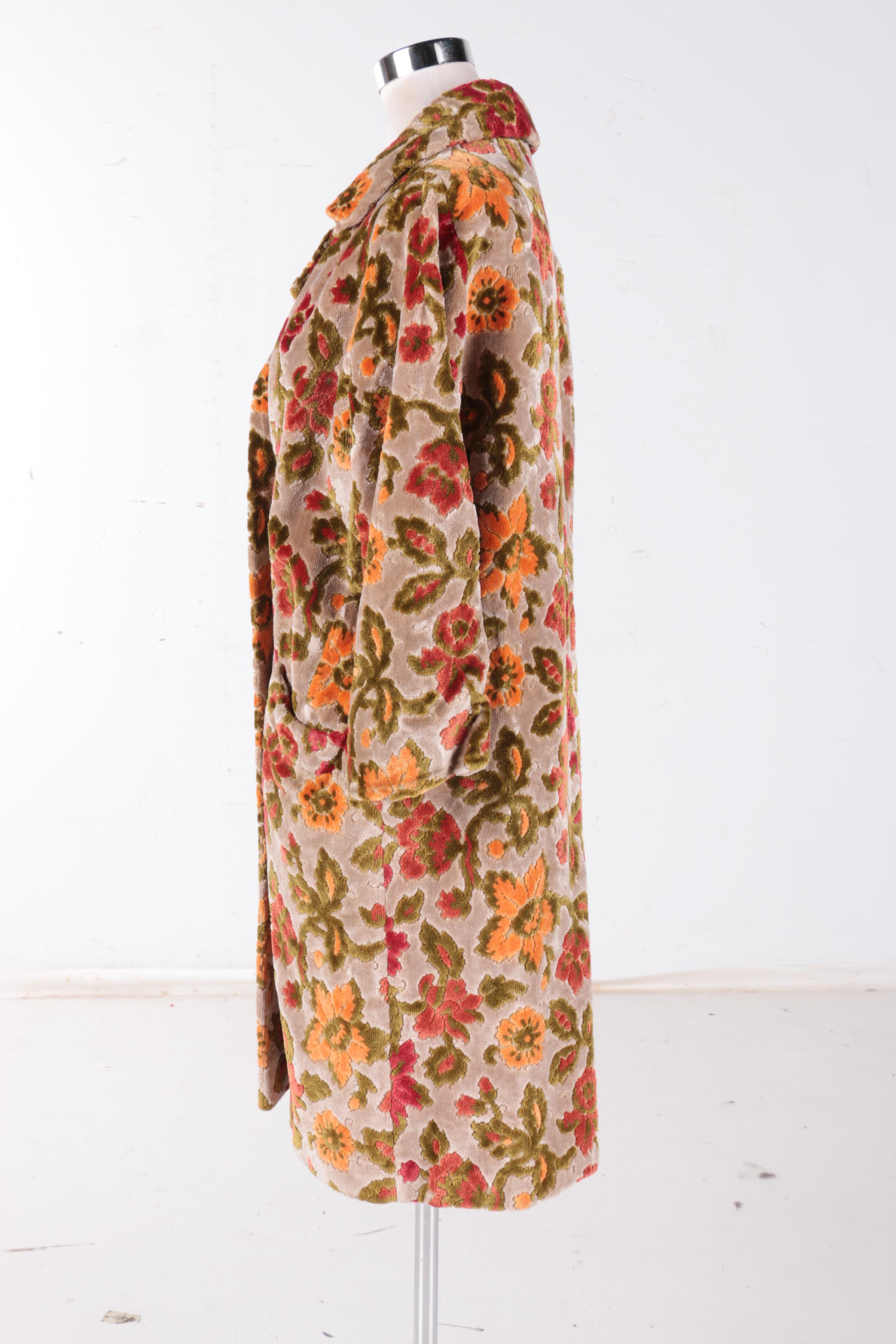 Traelcoats by Naman Vintage Green and Pink Floral Coat