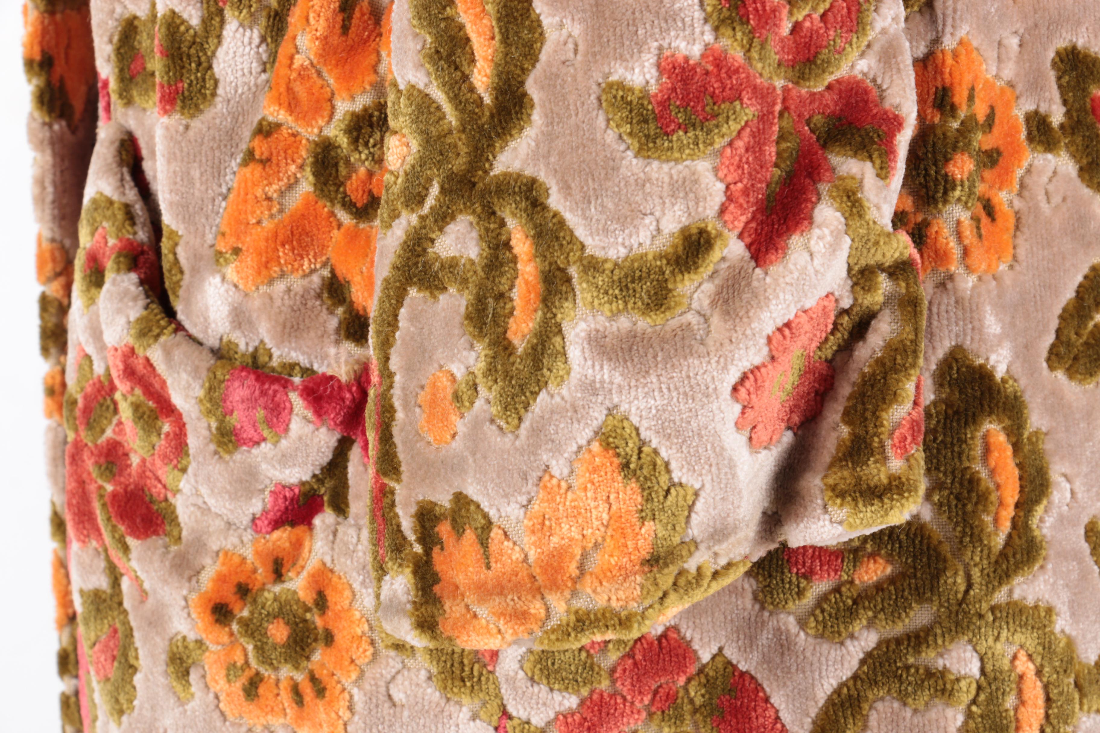 Traelcoats by Naman Vintage Green and Pink Floral Coat