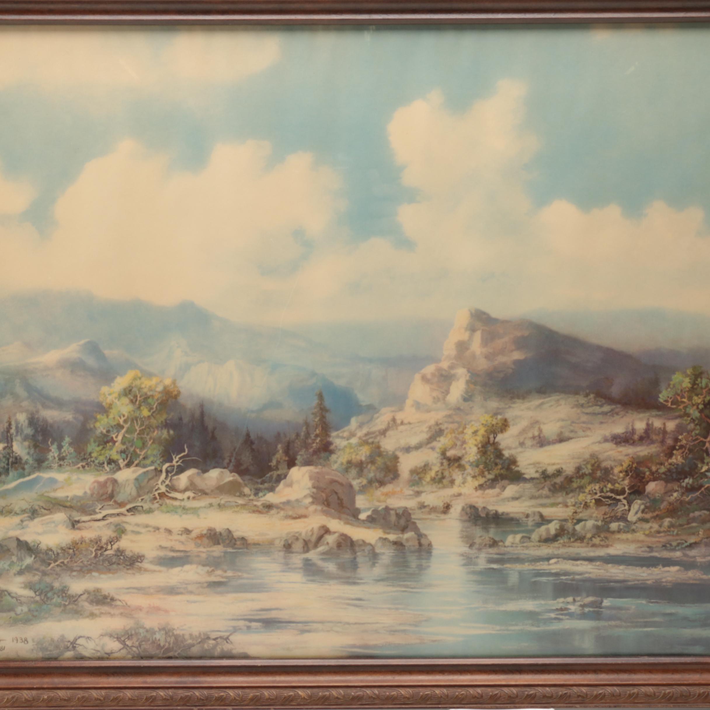 Offset Lithograph After David Swing "Western Grandeur"