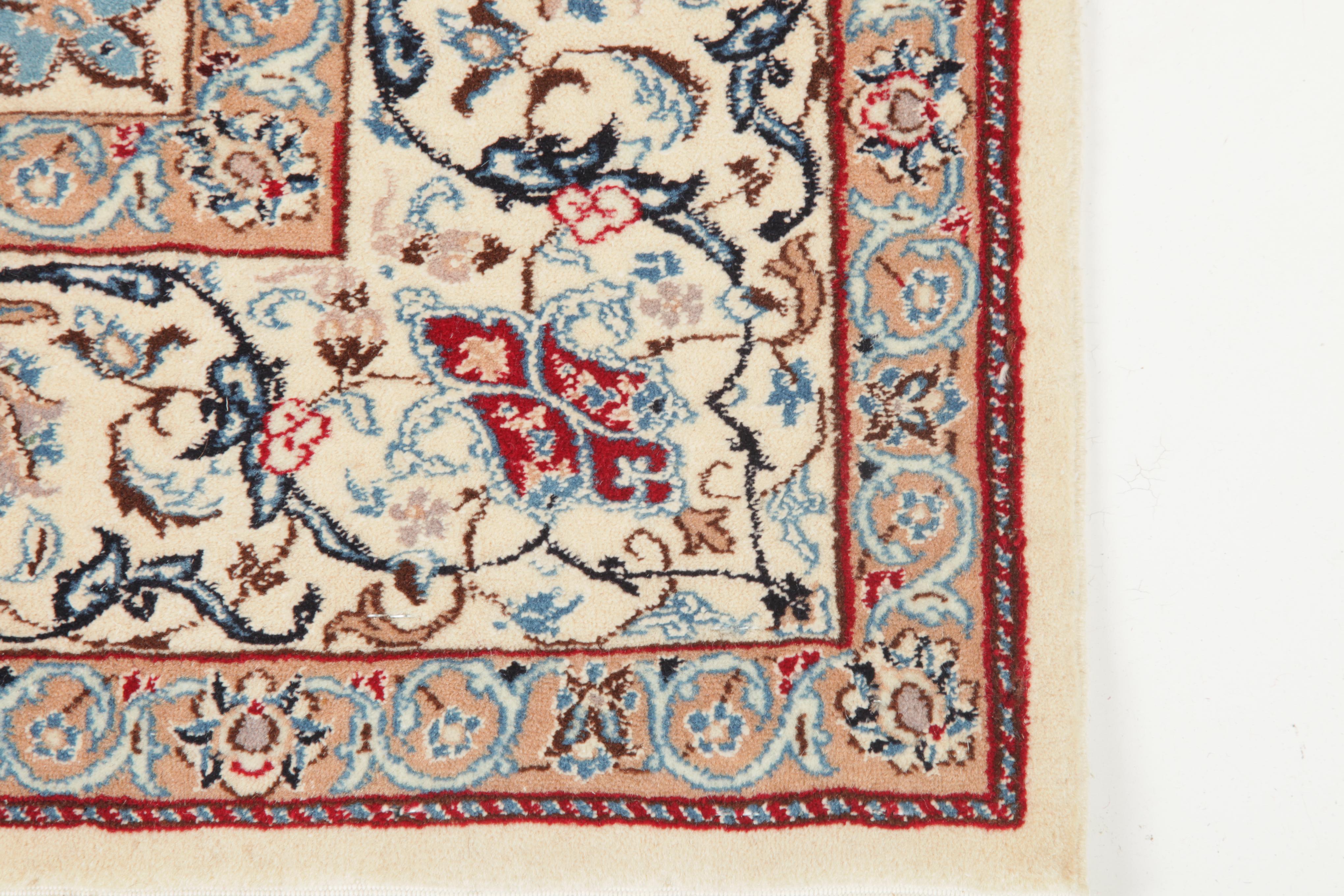 Hand-Knotted Iranian Isfahan Area Rug