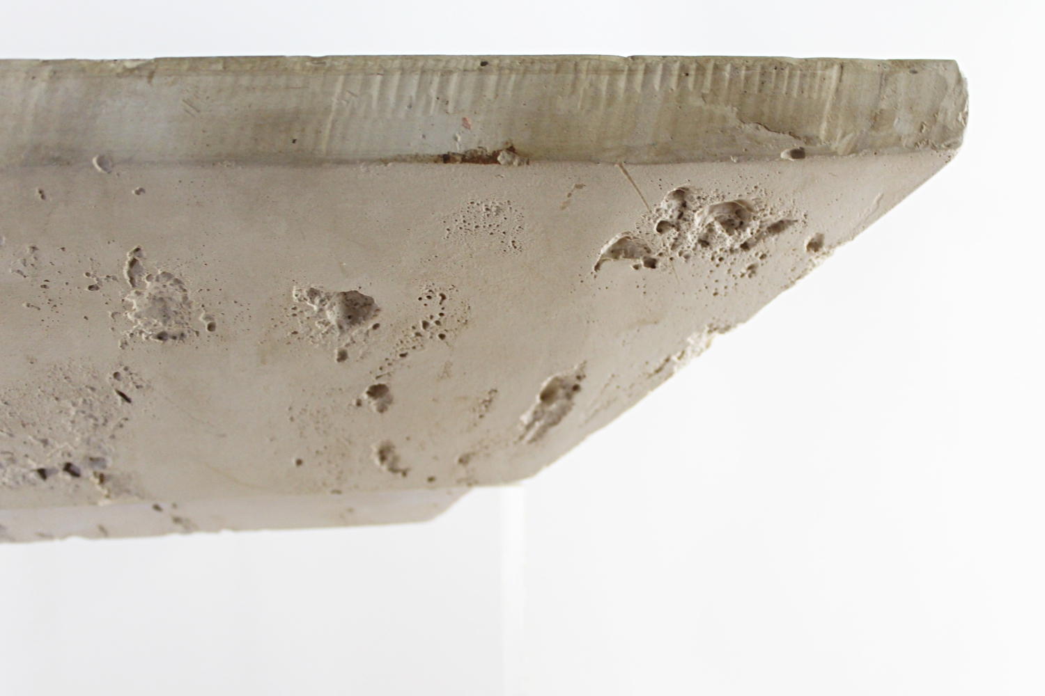 Faux Limestone and Acrylic Accent Table