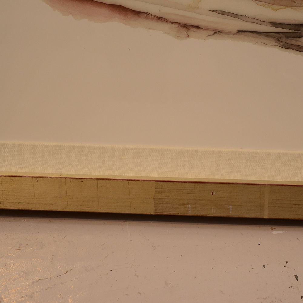 Framed Watercolor of a Tree Stump