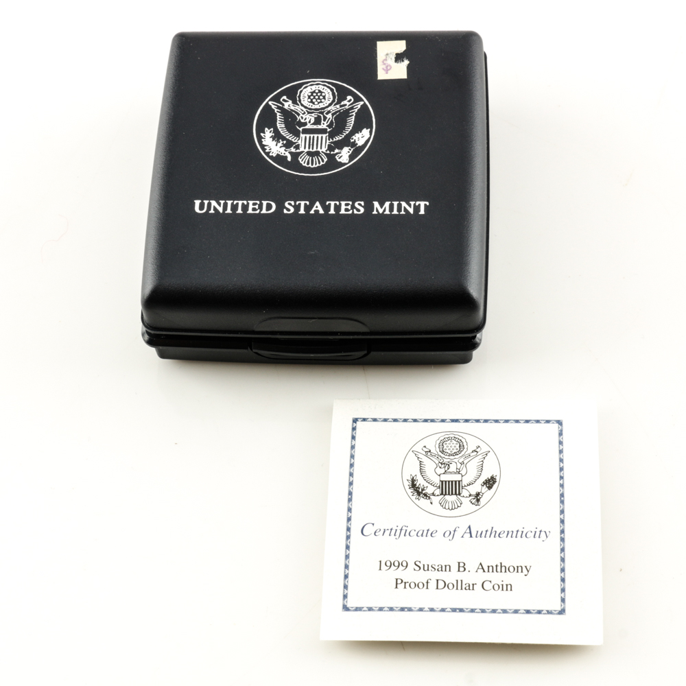 1999 Susan B. Anthony Proof Dollar Coin