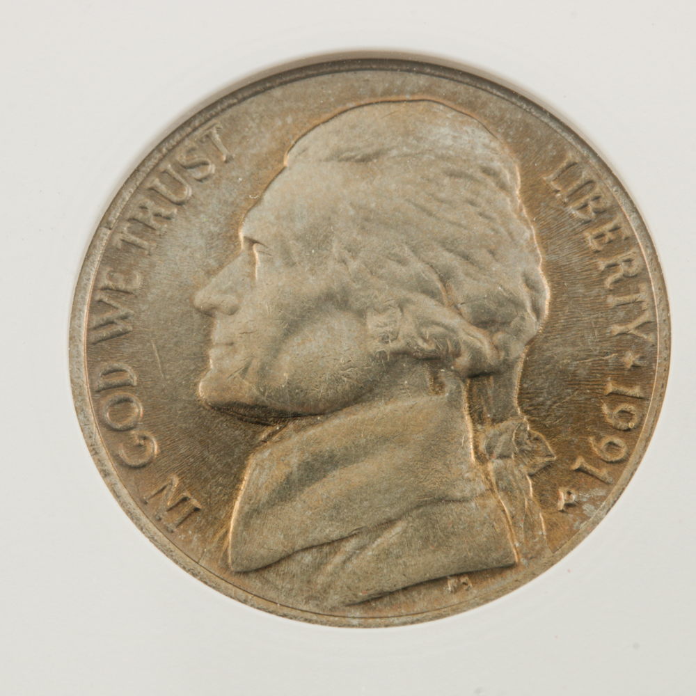 Five Encapsulated Jefferson Nickels