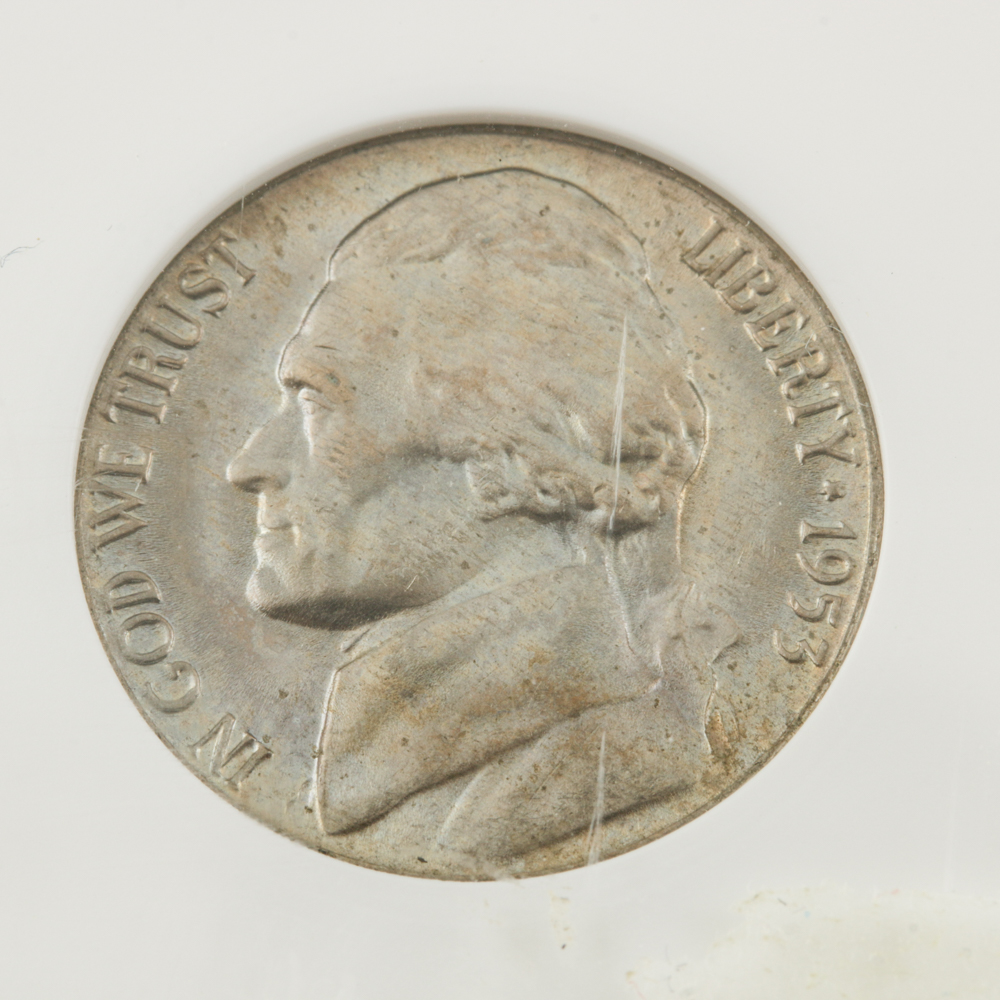 Five Encapsulated Jefferson Nickels