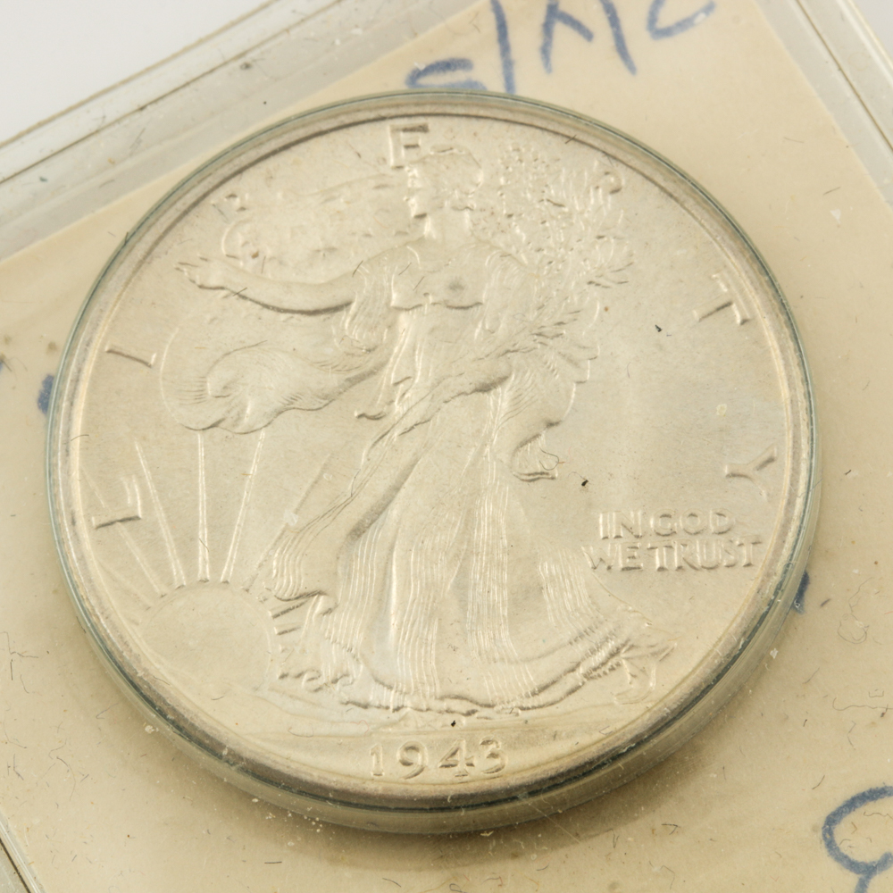 1942 to 1945 Walking Liberty Half Dollars