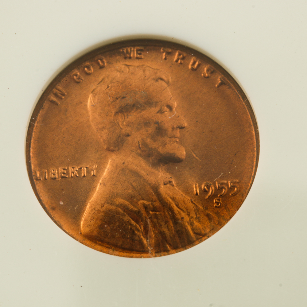 Five Encapsulated Wheat Cents