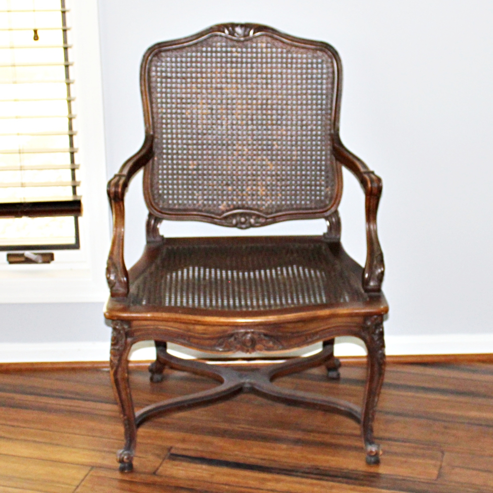 Louis XV Style Cane Armchair