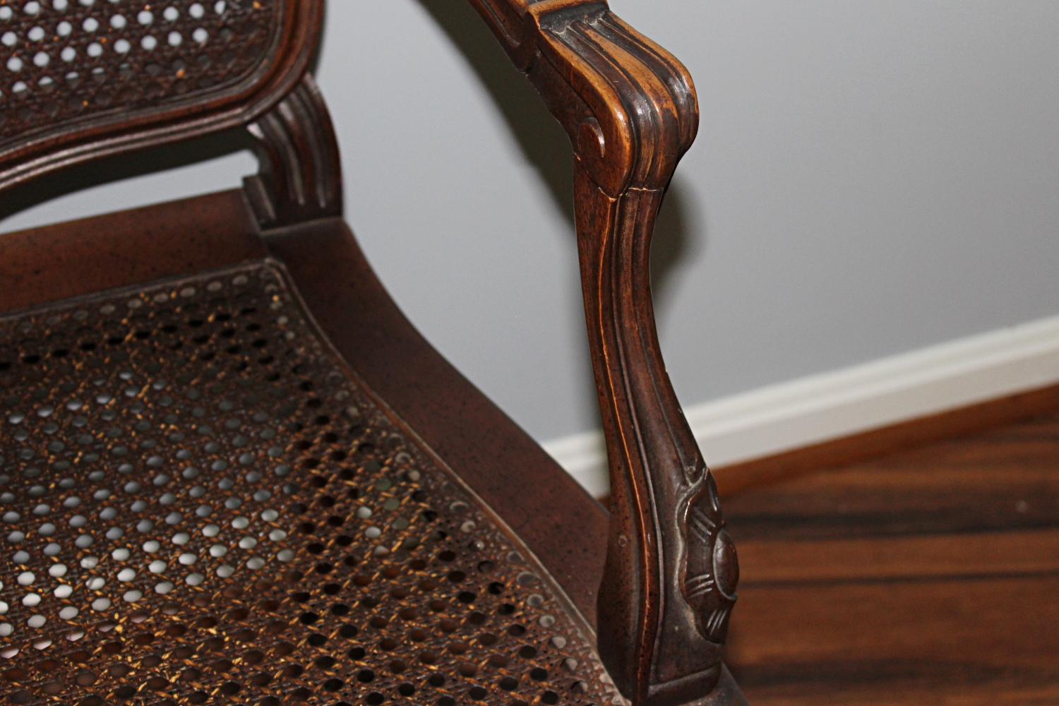 Louis XV Style Cane Armchair