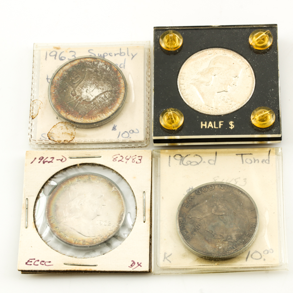 1956, 1962-D, 1963 Franklin Half Dollar