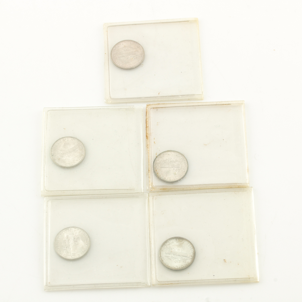 1935, 1943-1945 Mercury Dimes