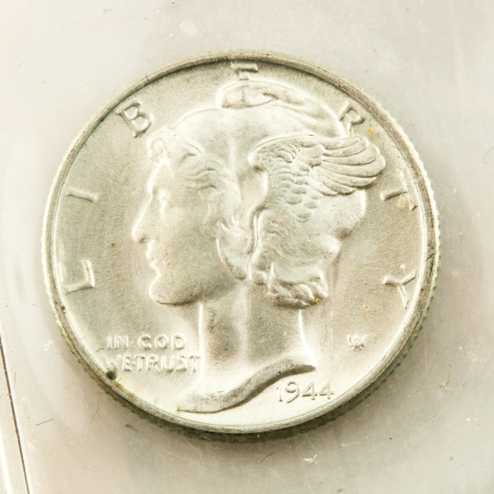 1935, 1943-1945 Mercury Dimes