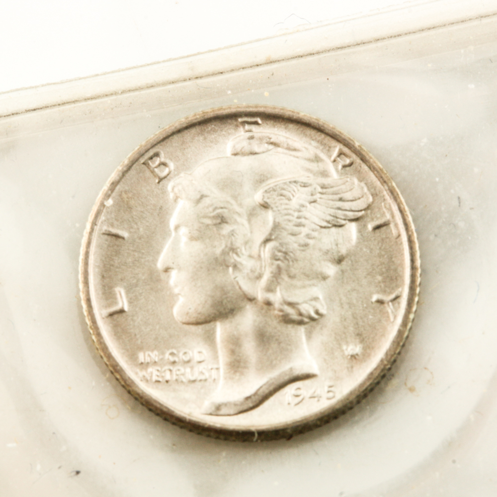 1935, 1943-1945 Mercury Dimes