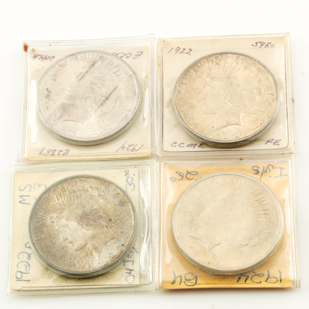 1922 and 1924 Peace Dollars