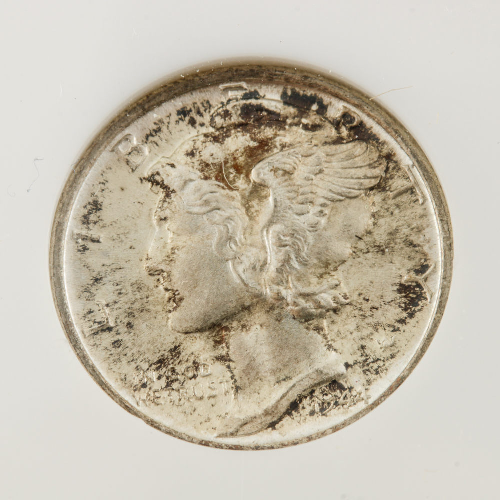 Six Mercury Silver Dimes