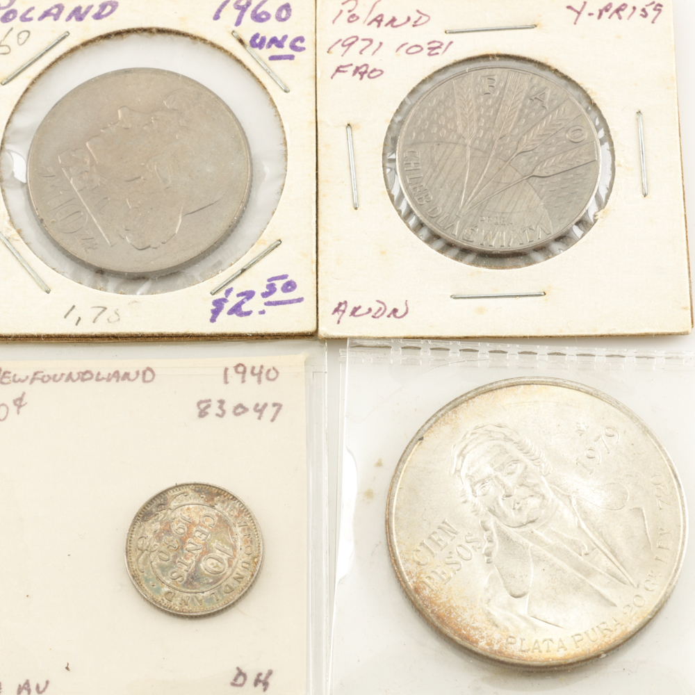 Fifteen Vintage Foreign Coins